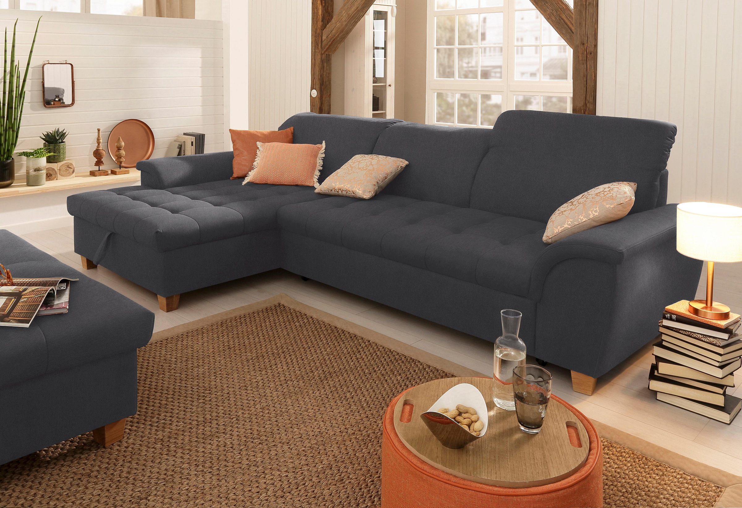 Home affaire Ecksofa »Lyla fester Sitzkomfort, bequeme Armlehnen, Breite 27 günstig online kaufen