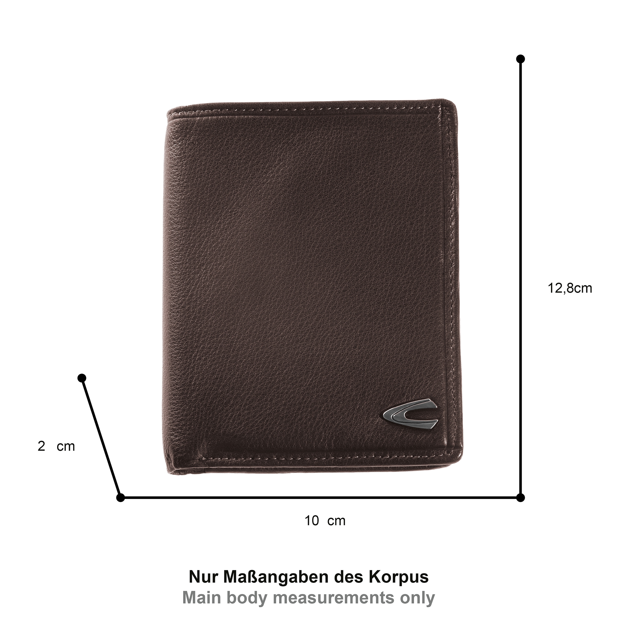 camel active Geldbörse »Vegas« aus hochwertigem Rindsleder mit Metall Logo