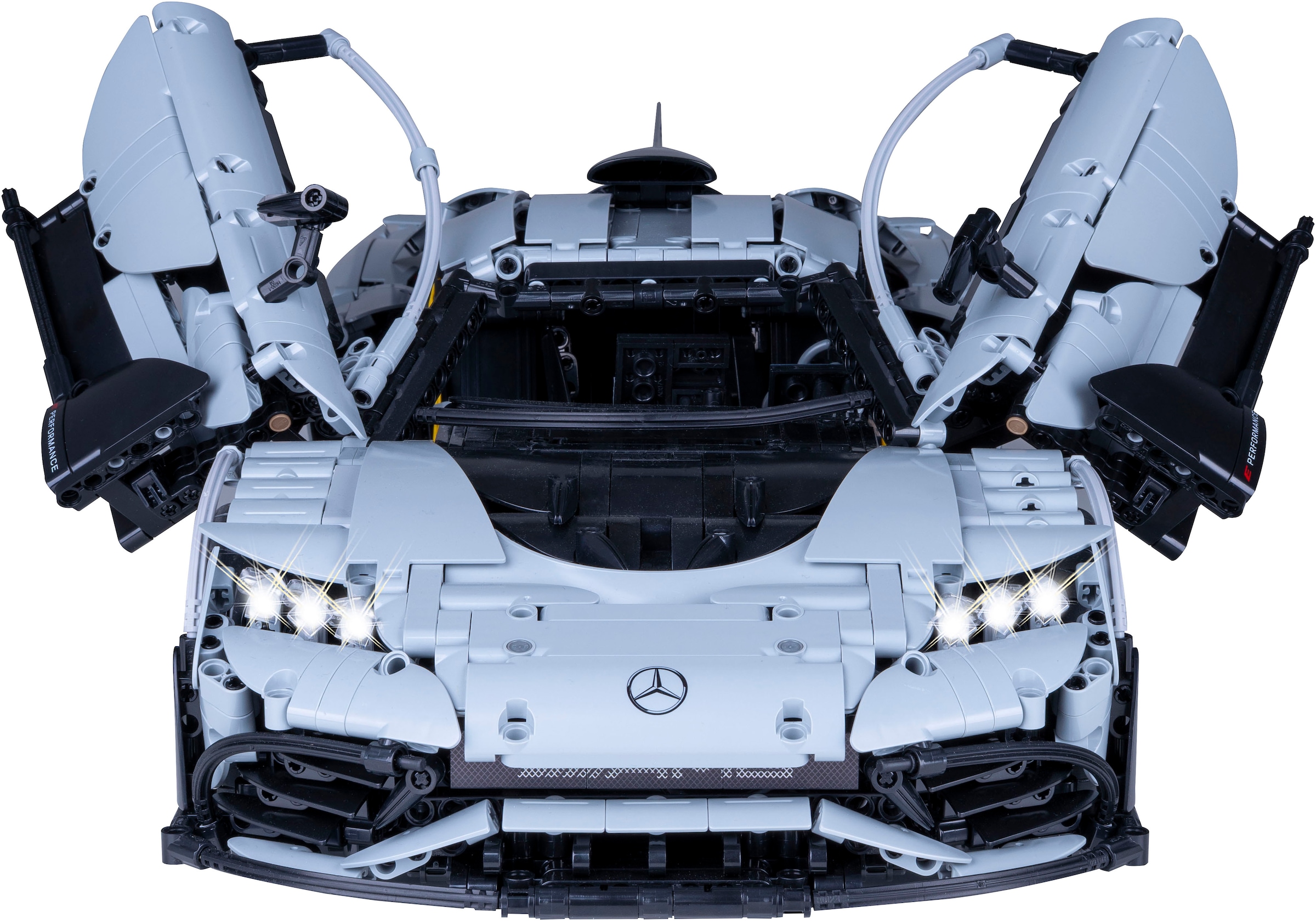 Jamara RC-Auto »CaDA, Mercedes-AMG ONE 1:8 grau 2,4GHz Bricks«, (3295 tlg.), mit LED Licht