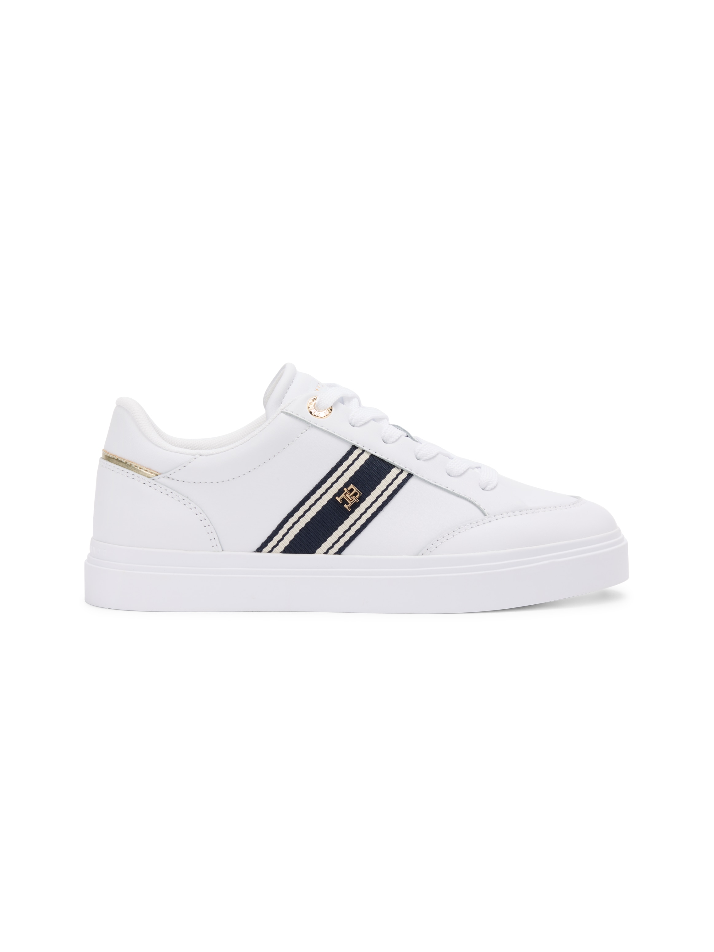 Tommy Hilfiger Plateausneaker »TH CHIC CUPSOLE WEBBING«  Freizeitschuh, Halbschuh, Schnürschuh mit Kontrast-Textilstreifen