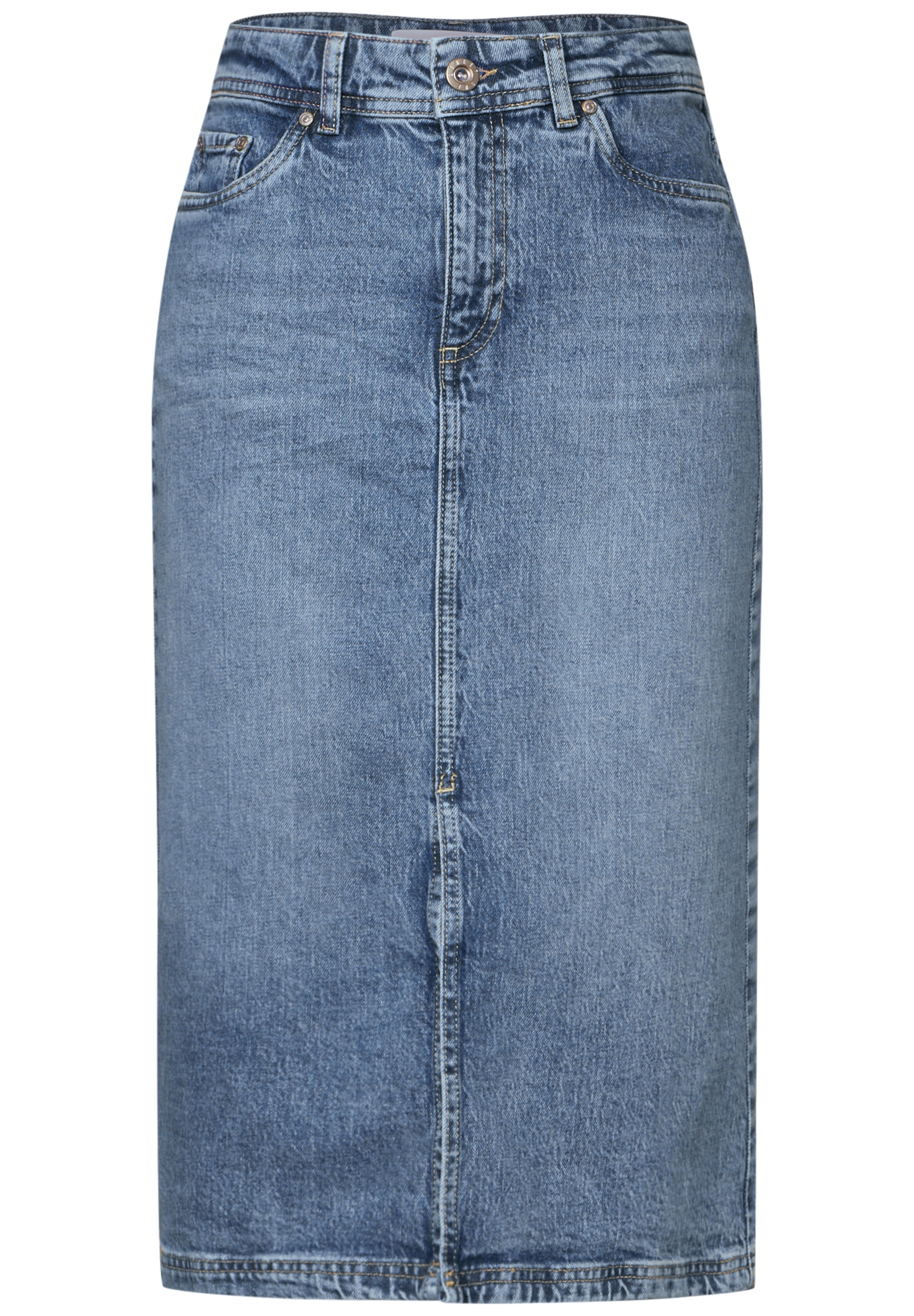 STREET ONE Jeansrock, mit Schlitz vorne