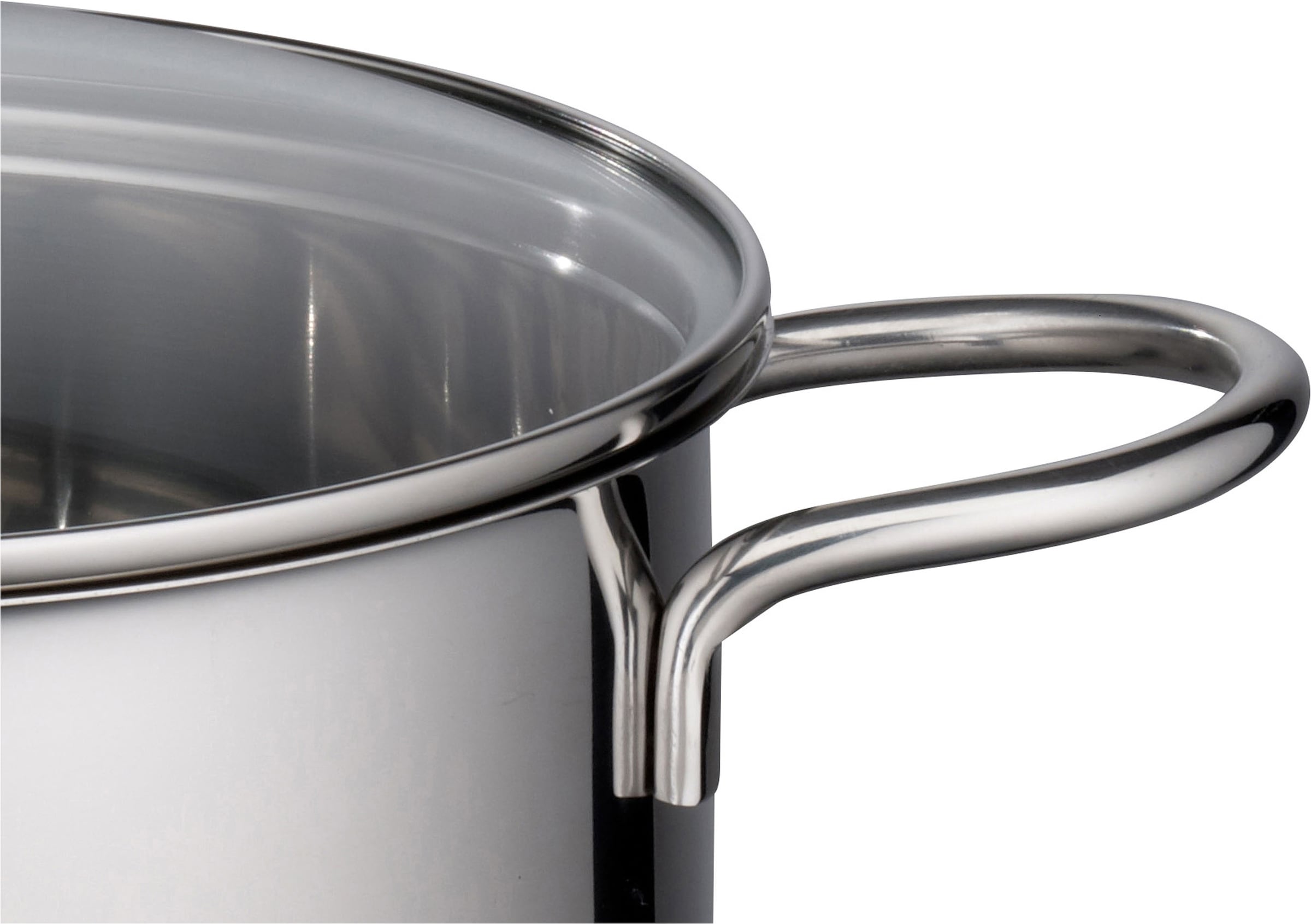 Elo Topf-Set »Rubin« Set, Bratentopf 20cm, Fleischtopf 16/20cm, Kasserolle 16cm, Gemüsetopf24 cm, 9 Stk. tlg. Edelstahl 18/10