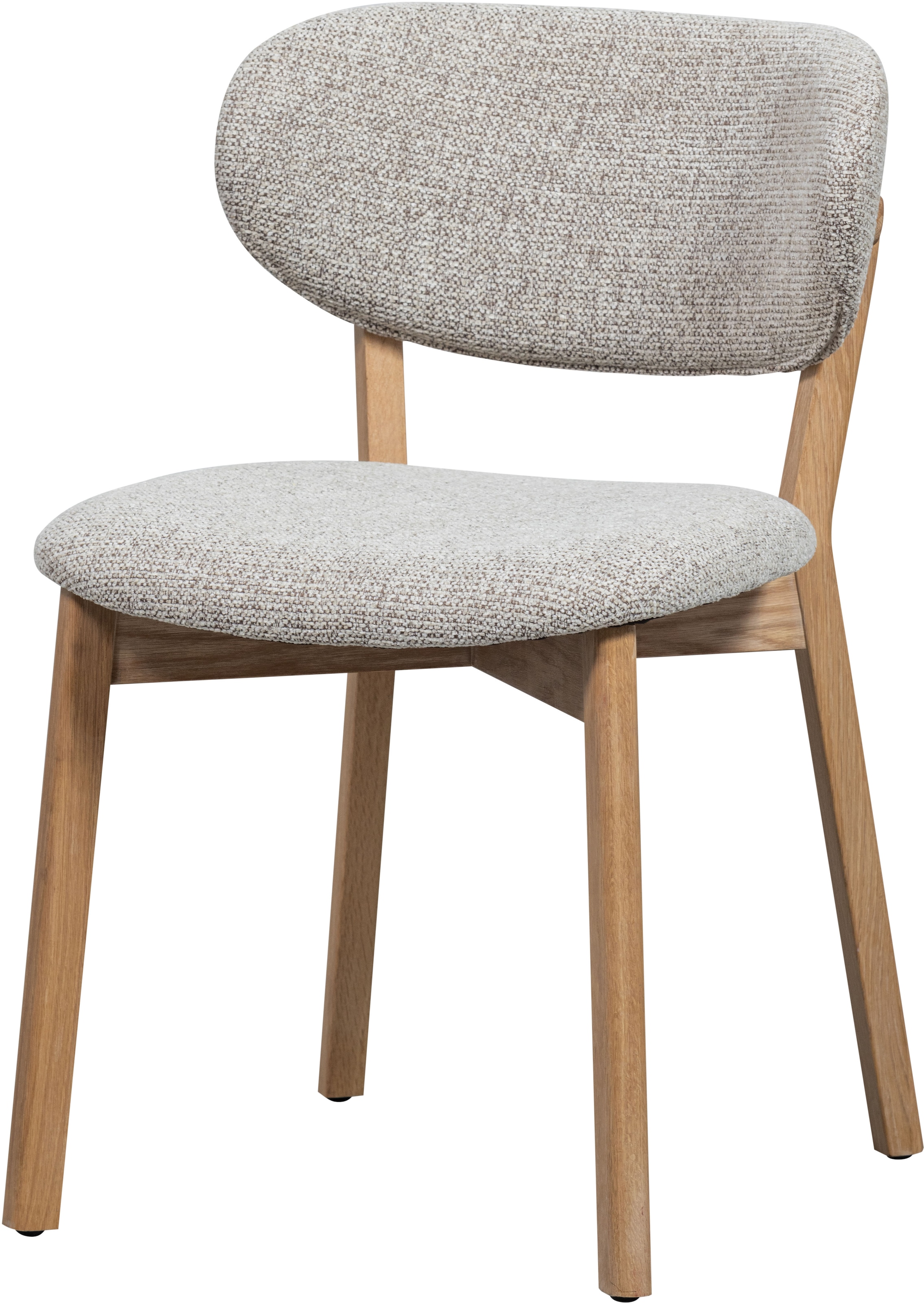 WOOOD Esszimmerstuhl »Udar mit Melange-Gewebe More und Eichengestell H 82 cm« (Set) 2 Stk.(Set, 2 St), strapazierfähiger Stoff, massives Eichenholz, modern