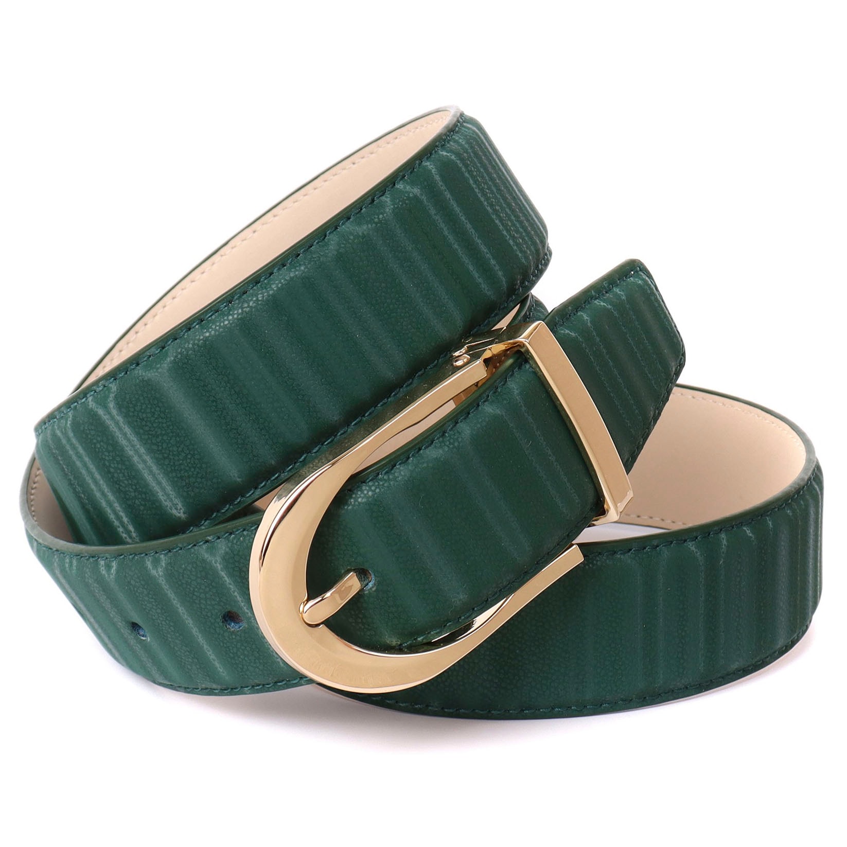 Anthoni Crown Ledergürtel, Schließe ovaler mit glänzender online kaufen