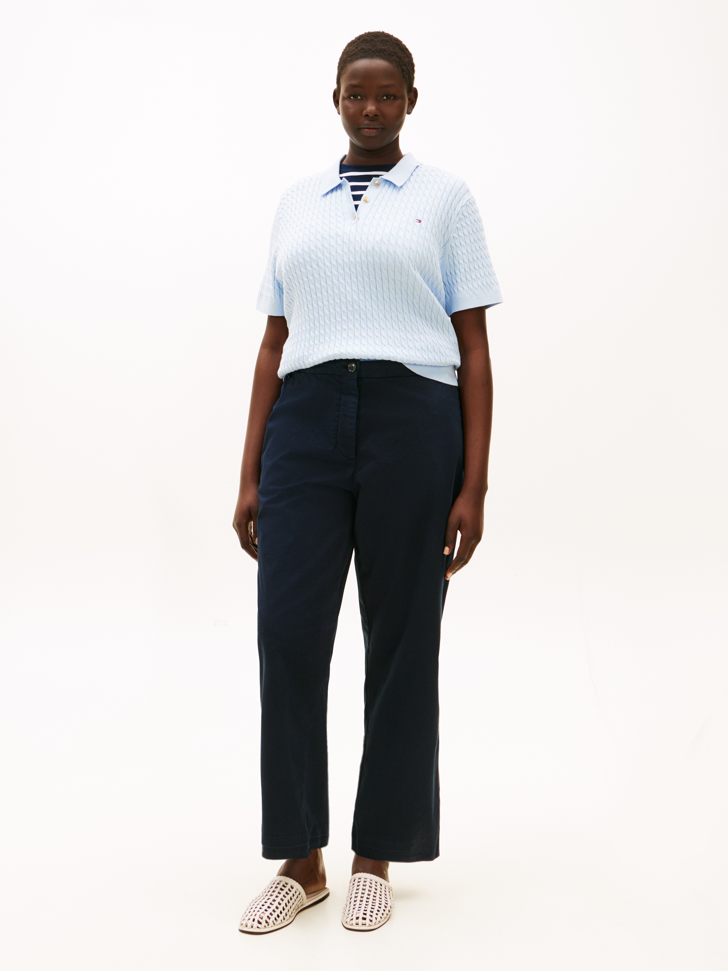 Tommy Hilfiger Curve Chinohose »CRV CO GMD SLIM STRAIGHT CHINO«  in großen Größen