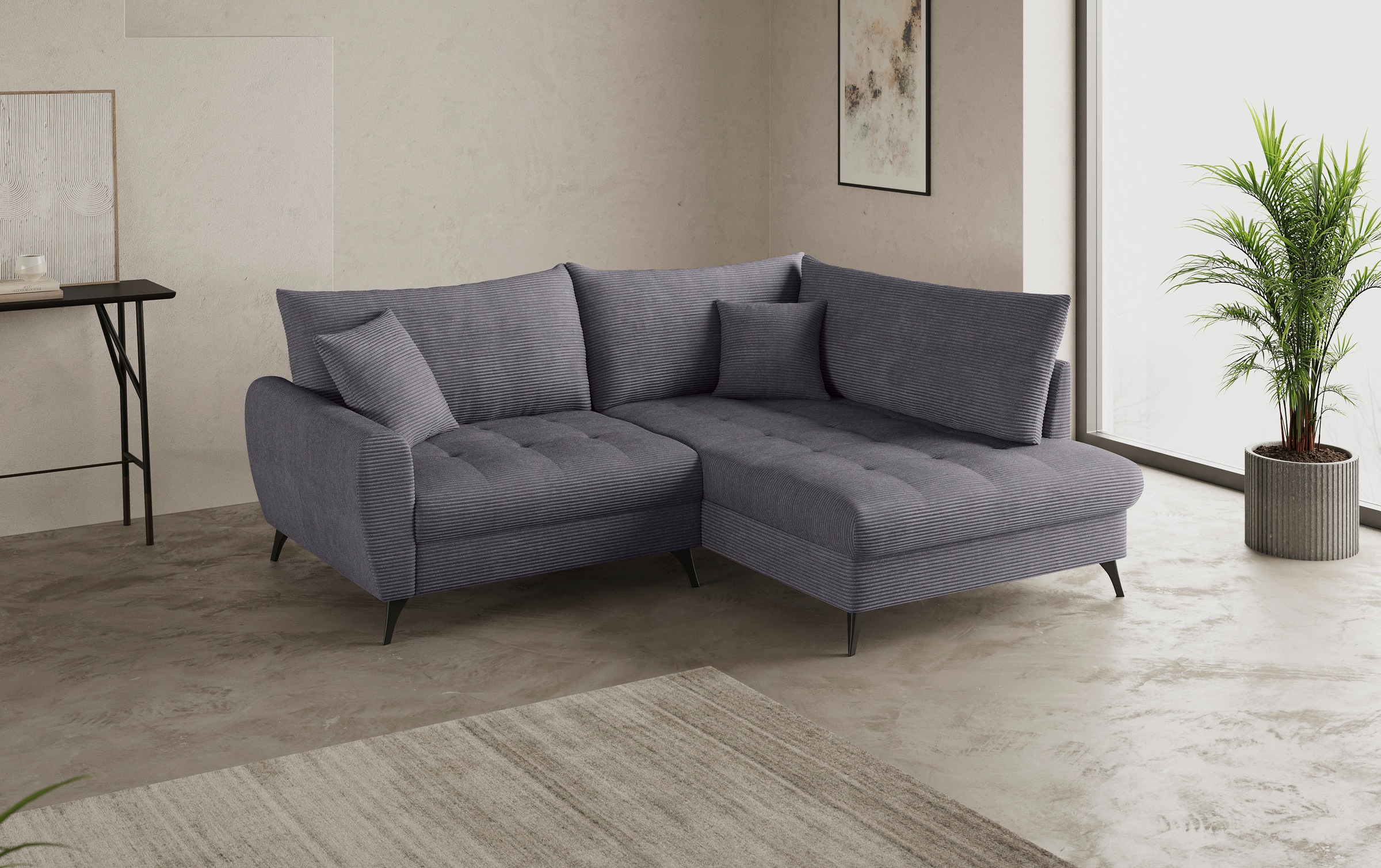 Mr. Couch Ecksofa »Blackburn II L-Form«, Wahlweise mit Kaltschaumpolsterung bis 140 kg belastbar
