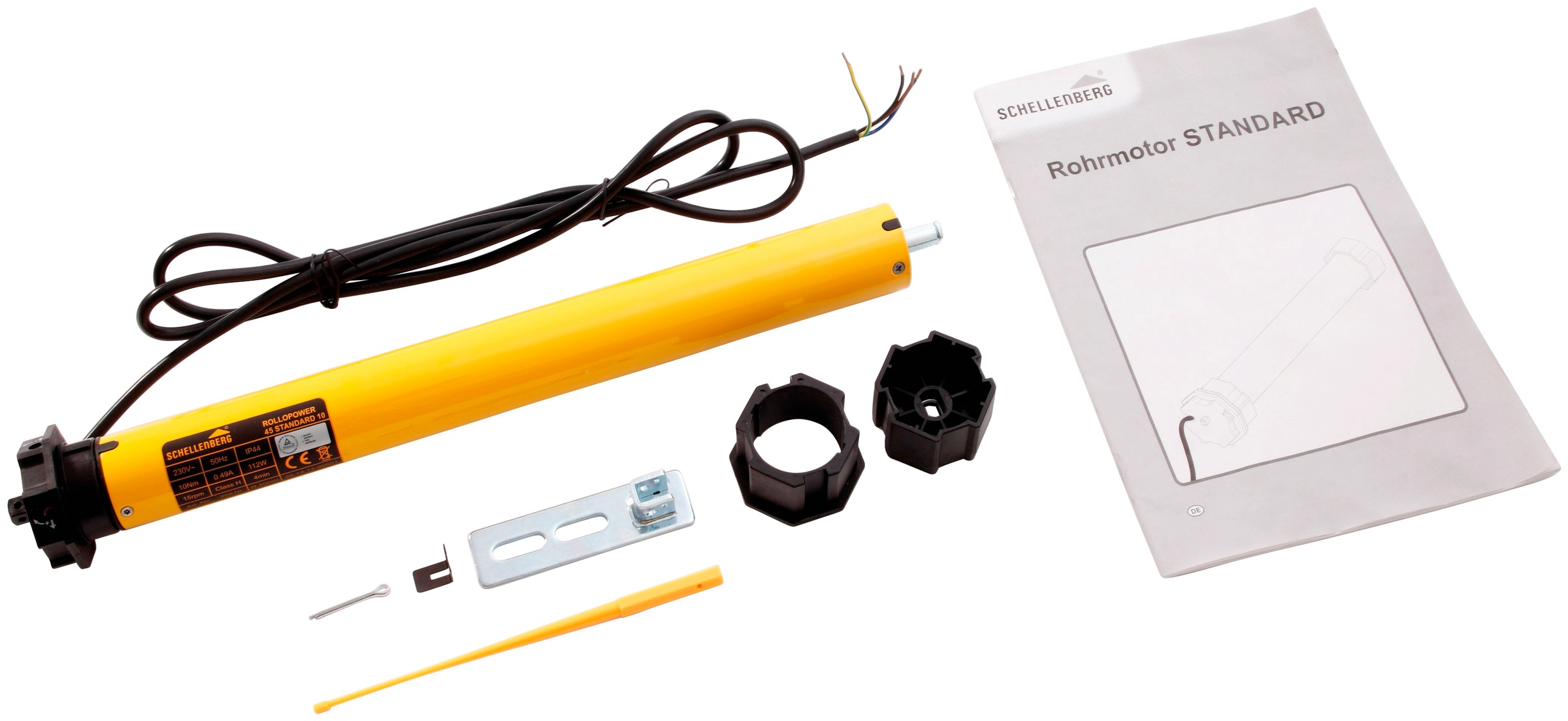 SCHELLENBERG Rollladenmotor »Standard, Rohrmotor mit mechanischer Endlageneinstellung« 1 Stk. tlg. geeignet für 60 mm Rollladenwelle, Maxi, 10 Nm,...