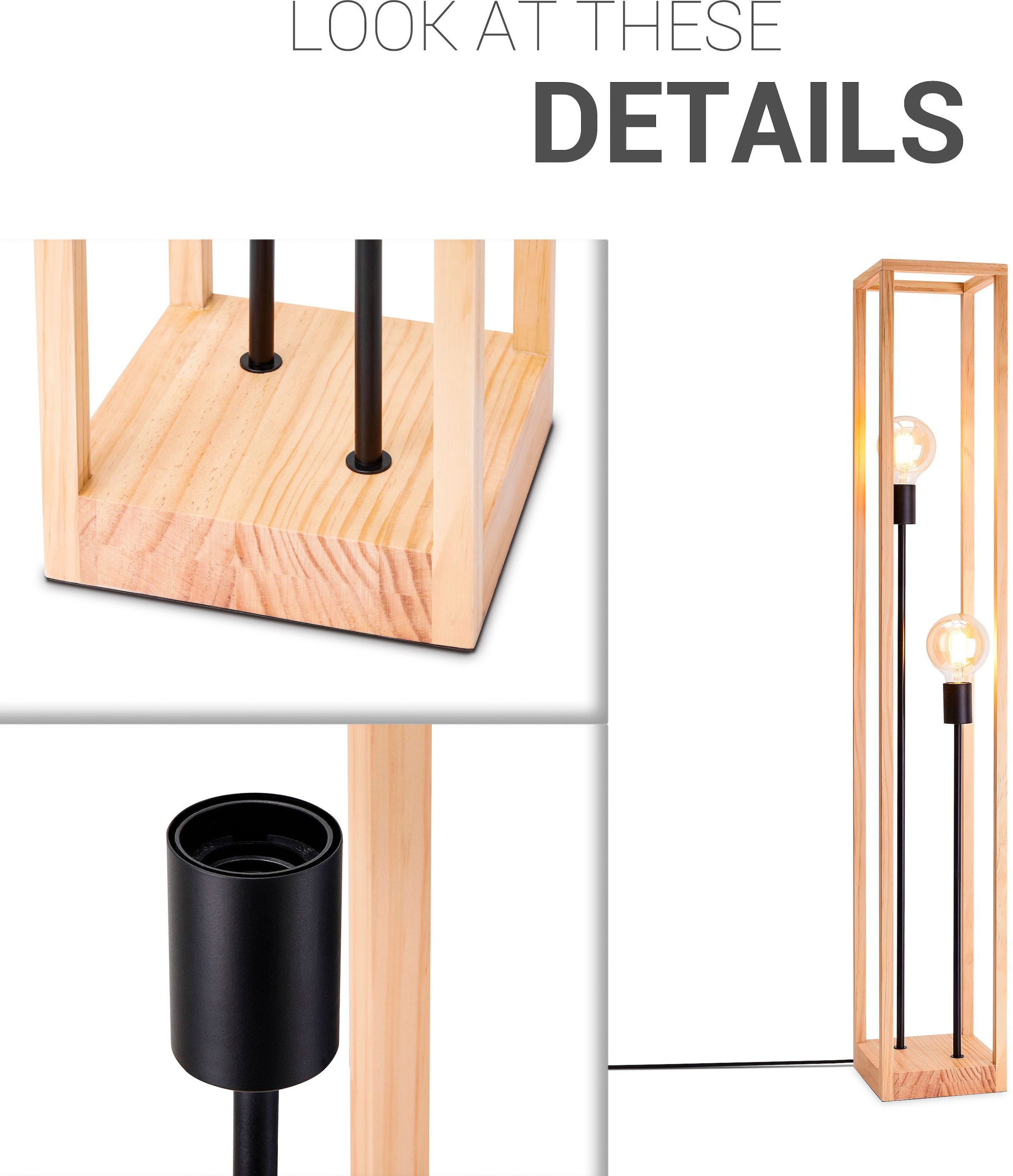 Paco Home Stehlampe »BJÖRN« E27