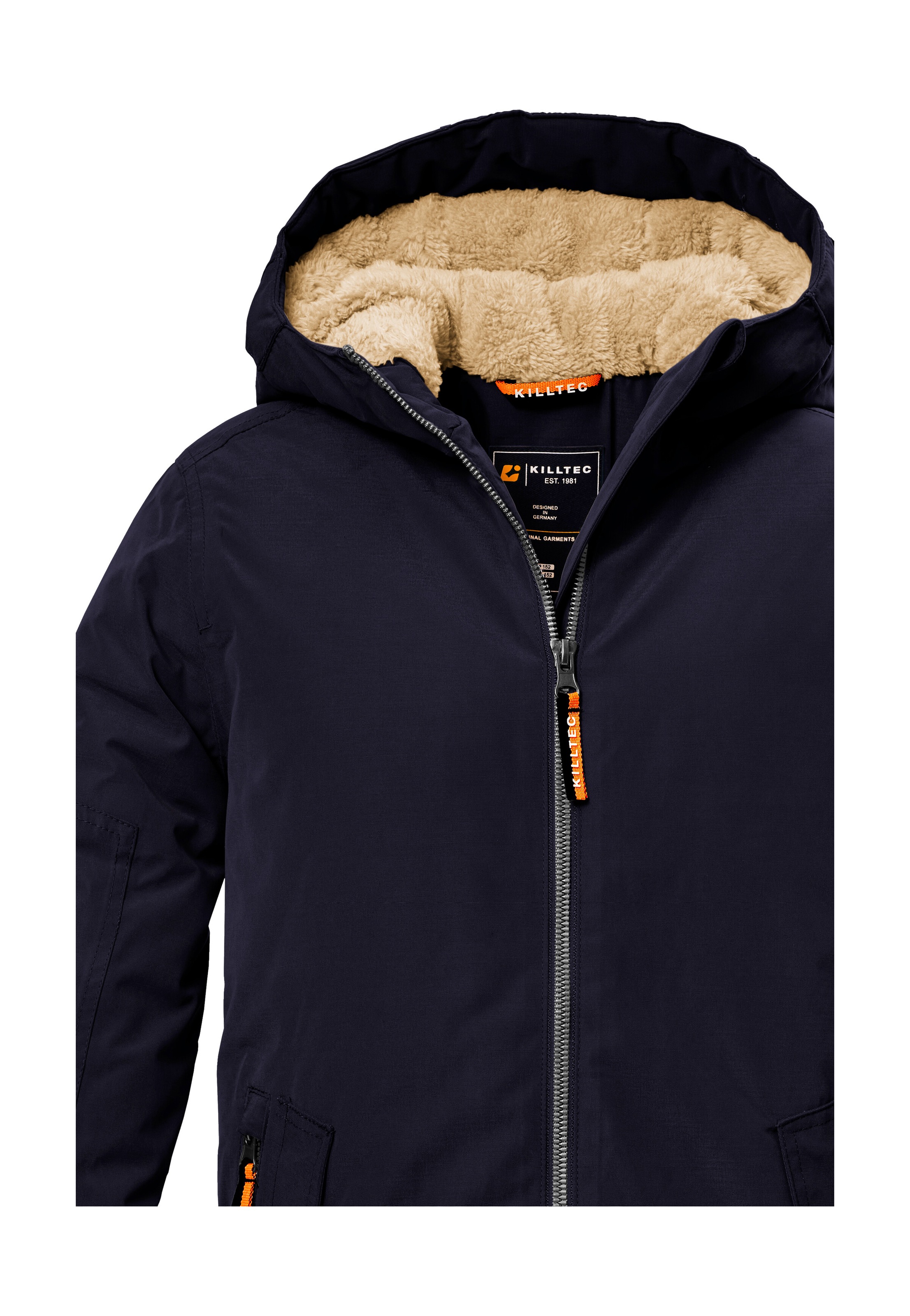 Killtec Funktionsjacke »KOW 377 BYS JCKT«, Wasserdichte Funktionsjacke mit Kapuze, warmem Futter und Kinnschutz