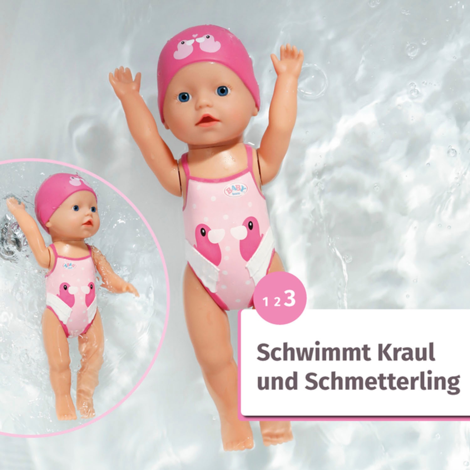 Baby Born Babypuppe »My First Swim Girl, 30 cm«, schwimmt Kraul und Schmetterling