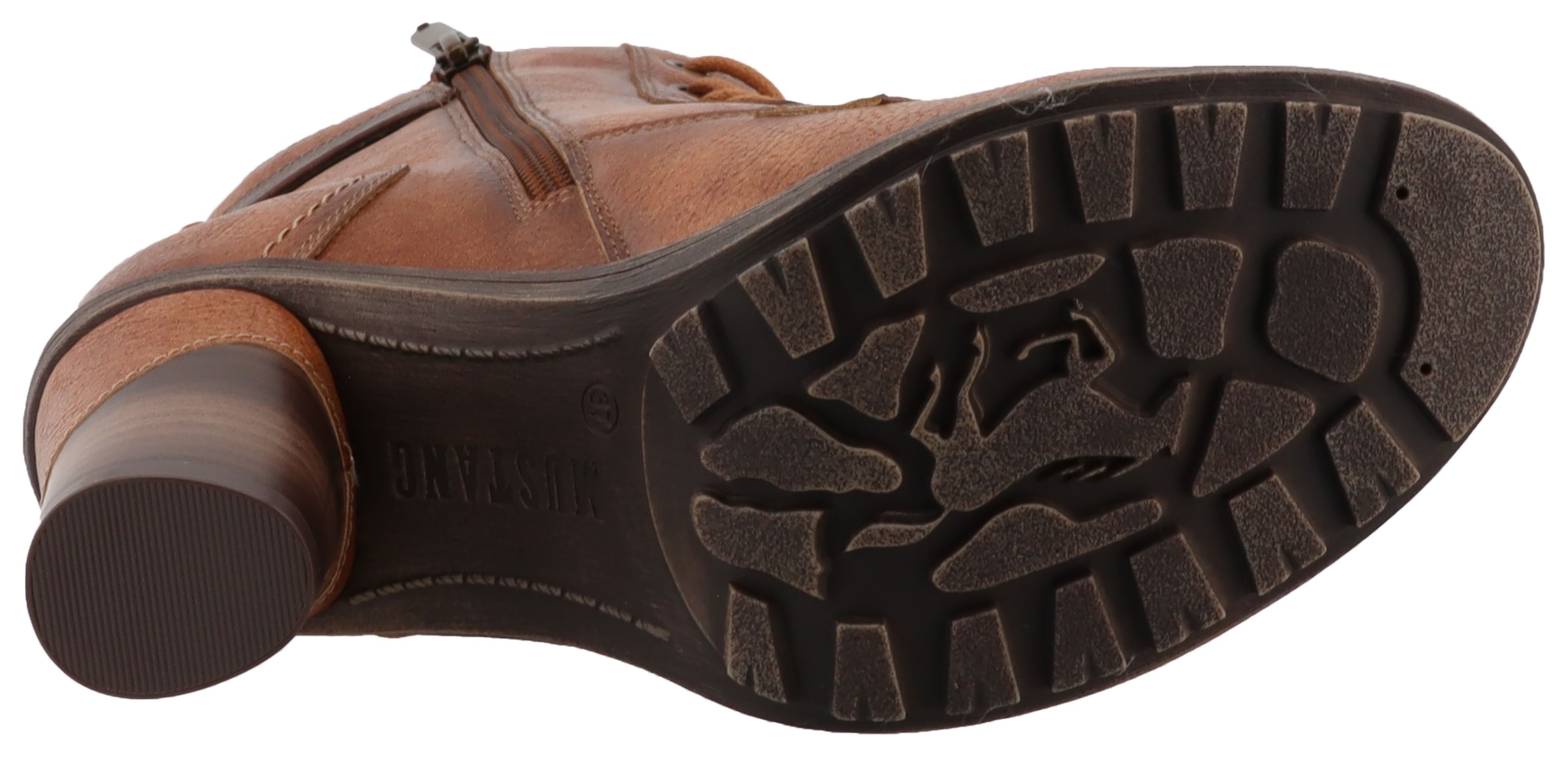 Mustang Shoes Winterstiefelette »Palma«, Schnürstiefelette, Winterboots mit modischem Absatz