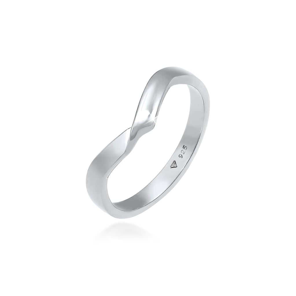 Elli Fingerring »Gedreht Bandring Trend Basic 925er Silber«