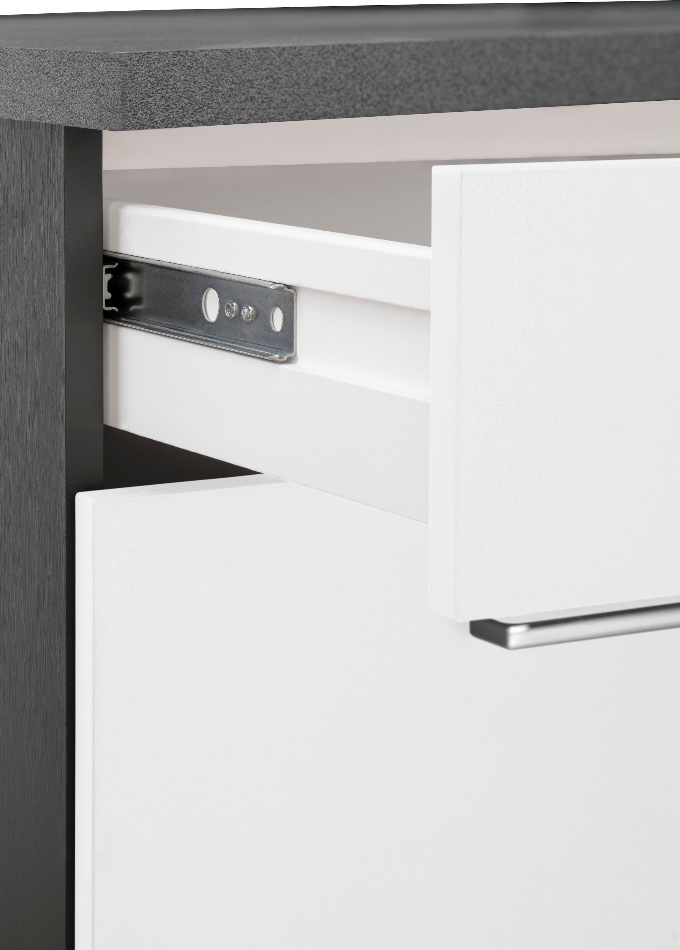 HELD MÖBEL Winkelküche »Paris«, mit E-Geräten, Stellbreite 220/220 cm