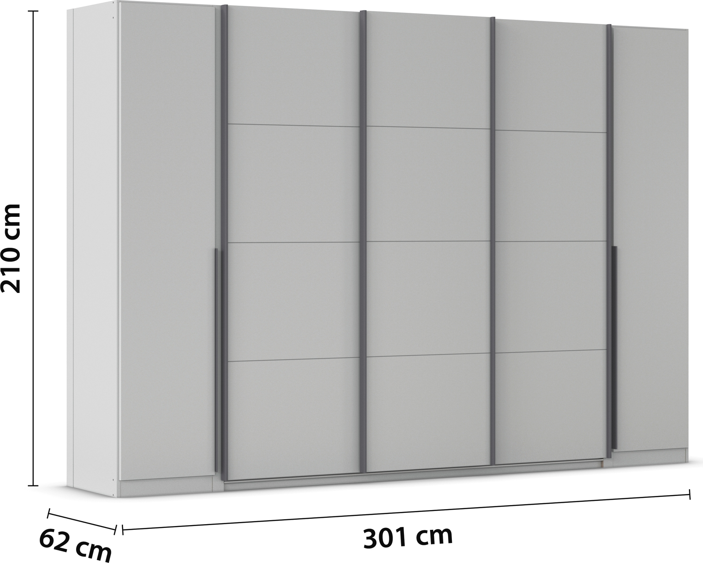 rauch Schwebetürenschrank »Agordo«, (im angesagten Mix aus Dreh- und Schwebetüren), optional mit Spiegel und zwei Griff-Farben MADE IN GERMANY
