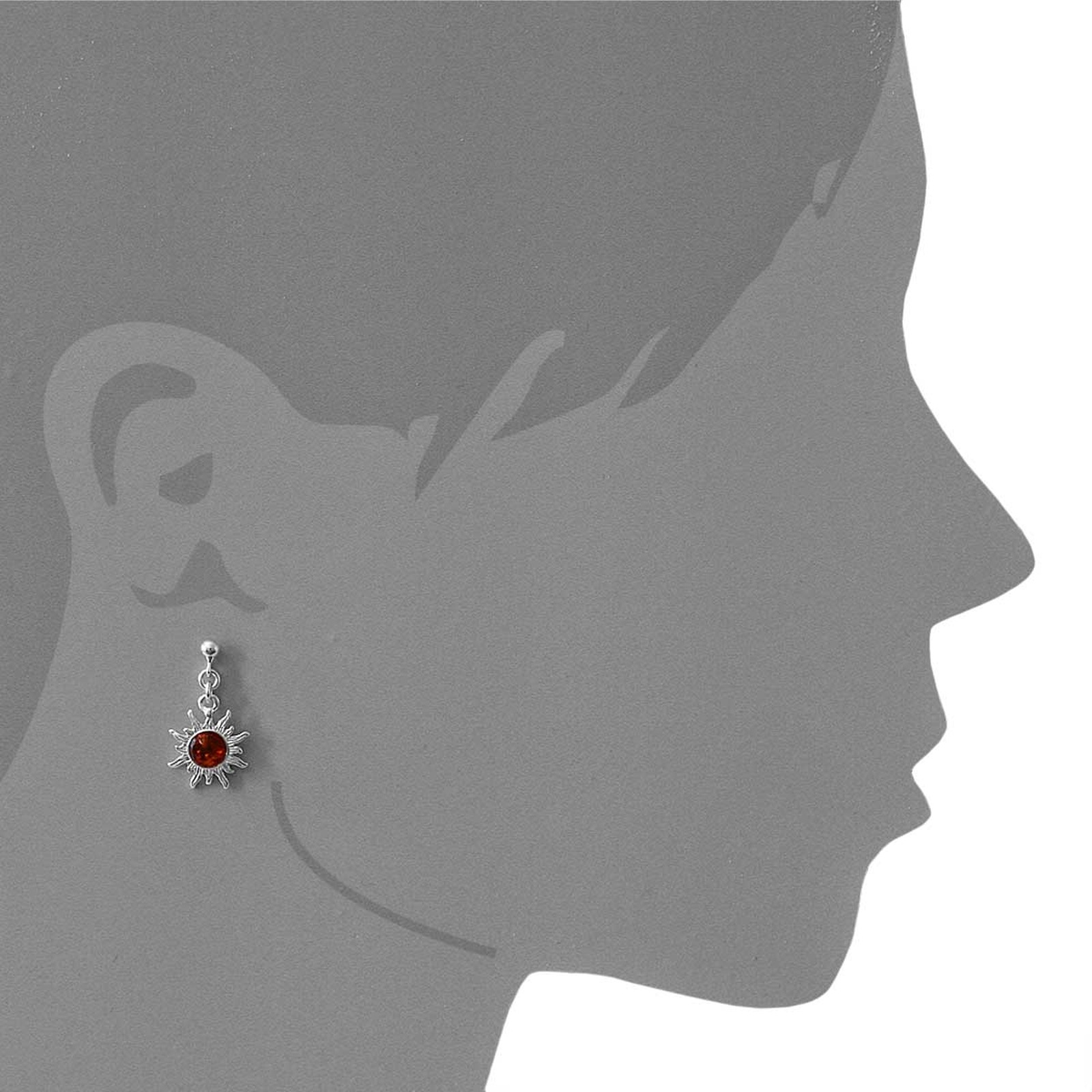 OSTSEE-SCHMUCK Paar Ohrhänger »Ostsee-Schmuck Ohrhänger Sonne 14 mm Ohrhänger Sonne 14 mm«