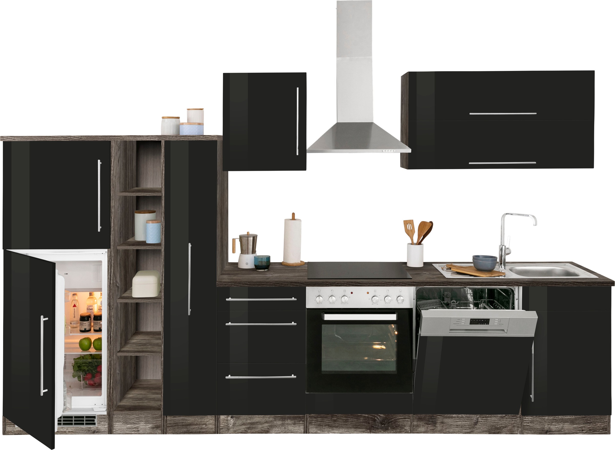 HELD MÖBEL Küchenzeile »Samos«, ohne Breite E-Geräte, bestellen 340 cm online