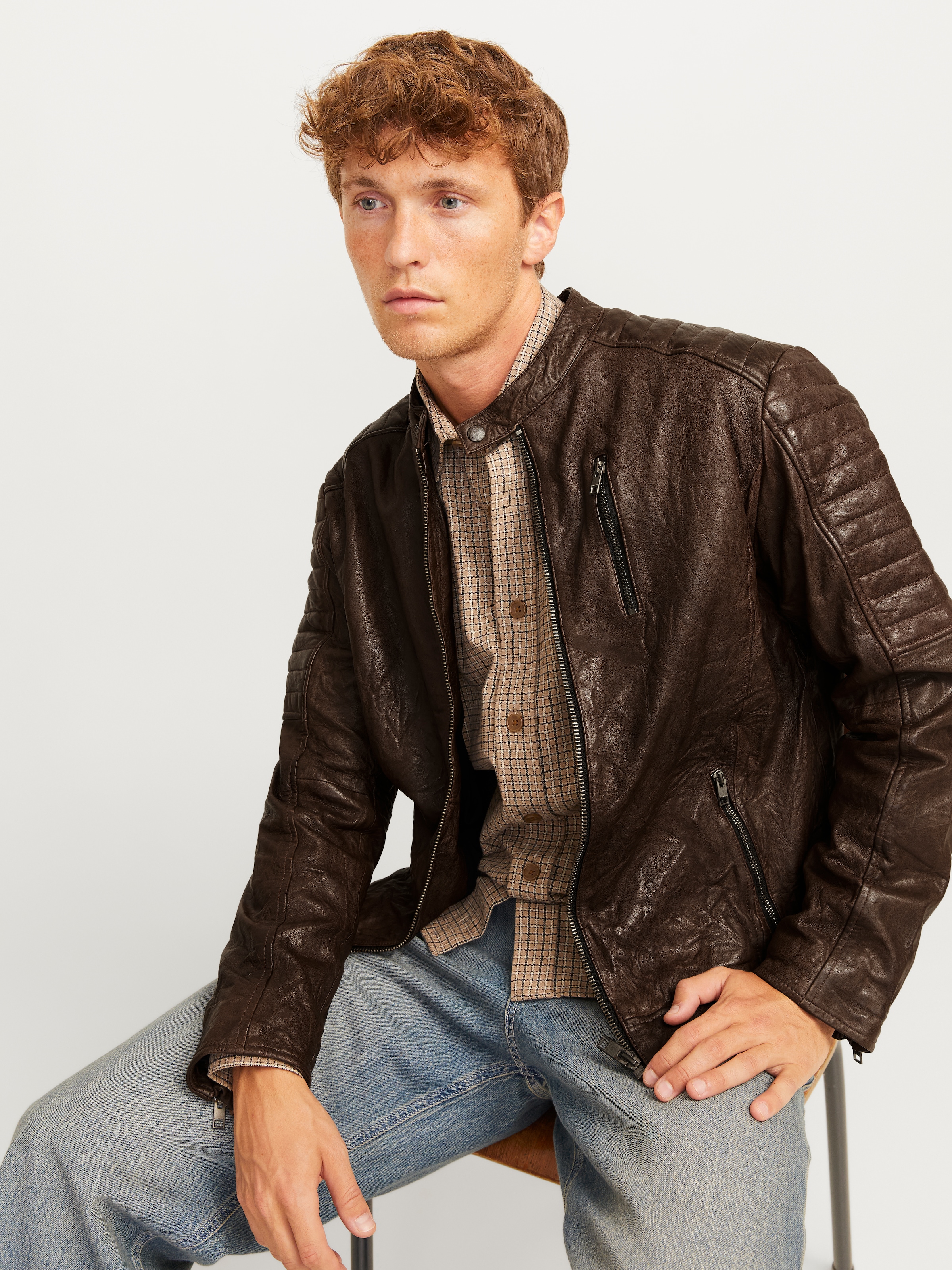 Jack & Jones Lederjacke »JJERICHARD LEATHER JACKET NOOS«