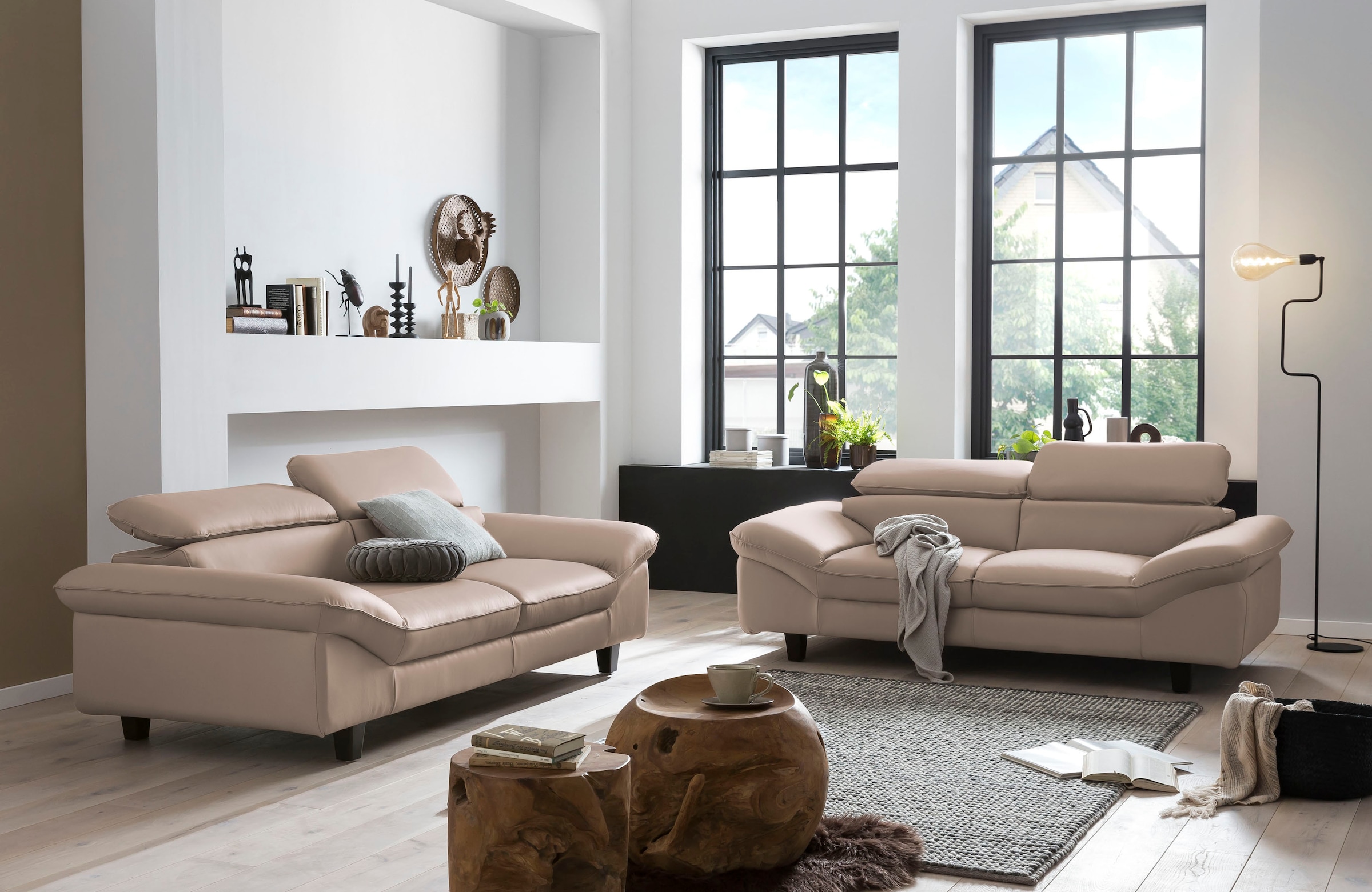 Home affaire 2-Sitzer »Pilot«, Big-Sofa mit Kopfteilverstellung