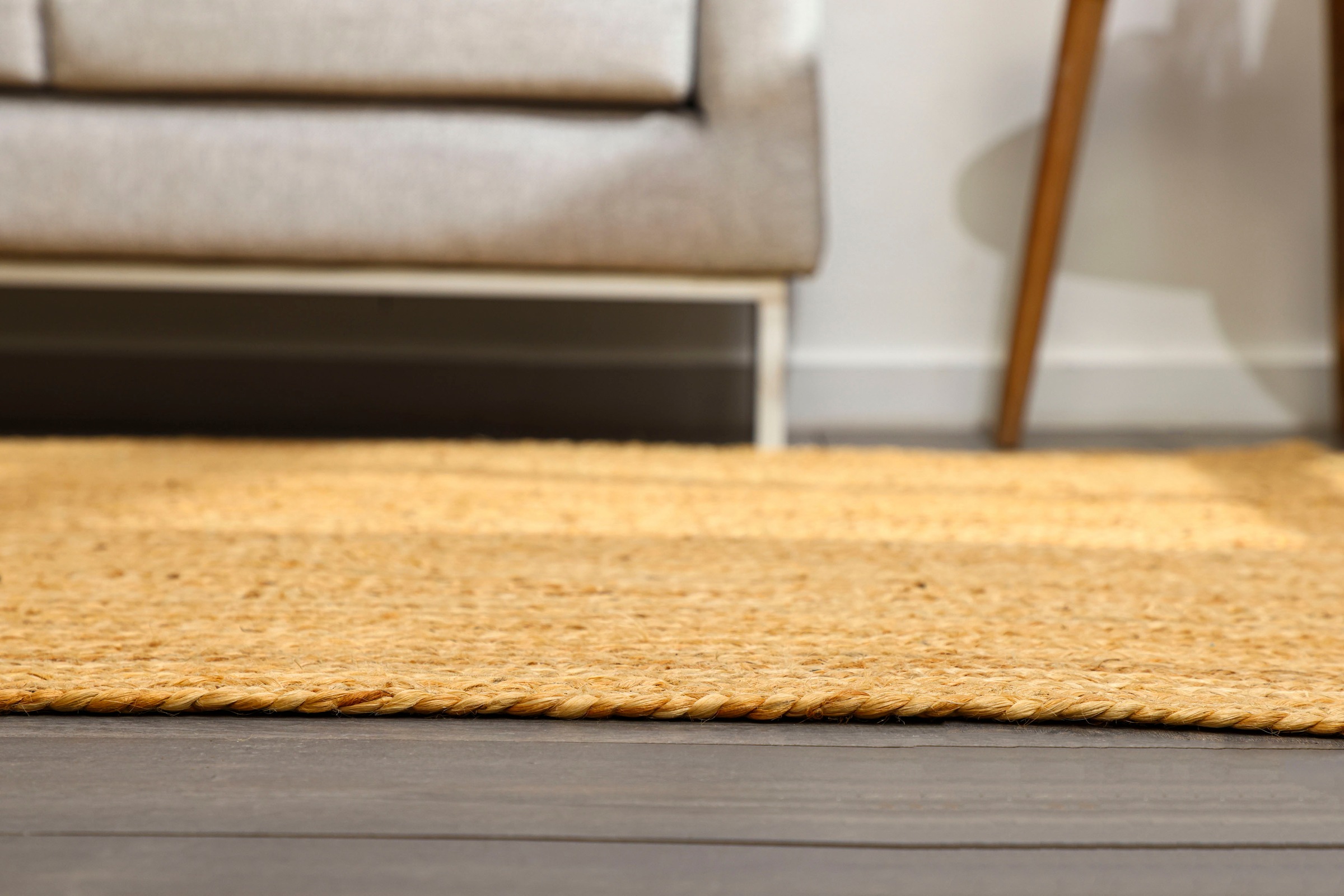 Myflair Möbel & Accessoires Teppich »Lola«, rechteckig, 10 mm Höhe, Juteteppich, Wendeteppich, handgeflochten, 100% Naturfaser, Boho-Style