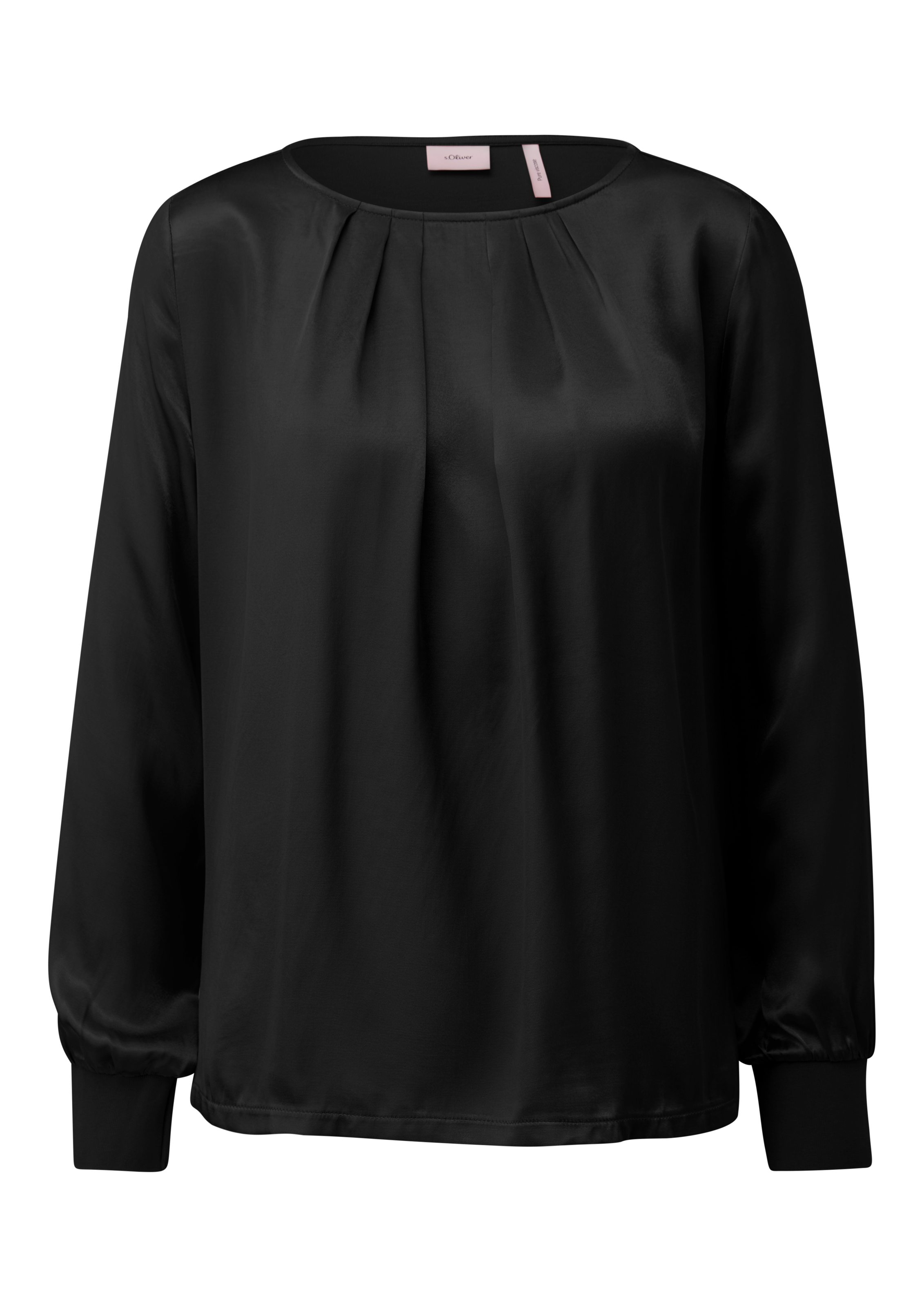 s.Oliver BLACK LABEL Langarmshirt, mit U-Boot Ausschnitt