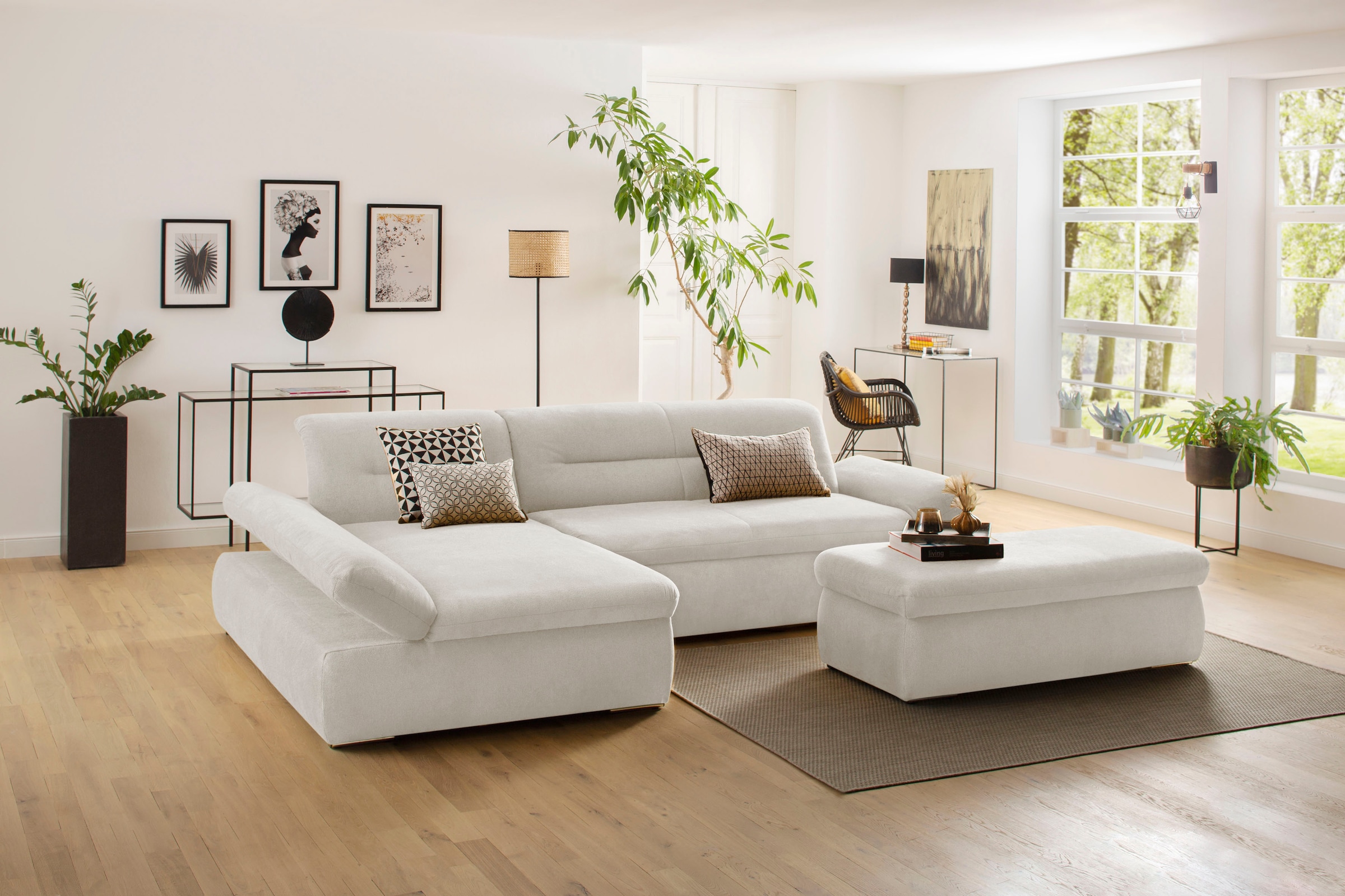 Home affaire Polsterhocker »Avesa« Mit großem Staufach, passend zur Serie "Avesa", B/T/H: 136/64/43 cm