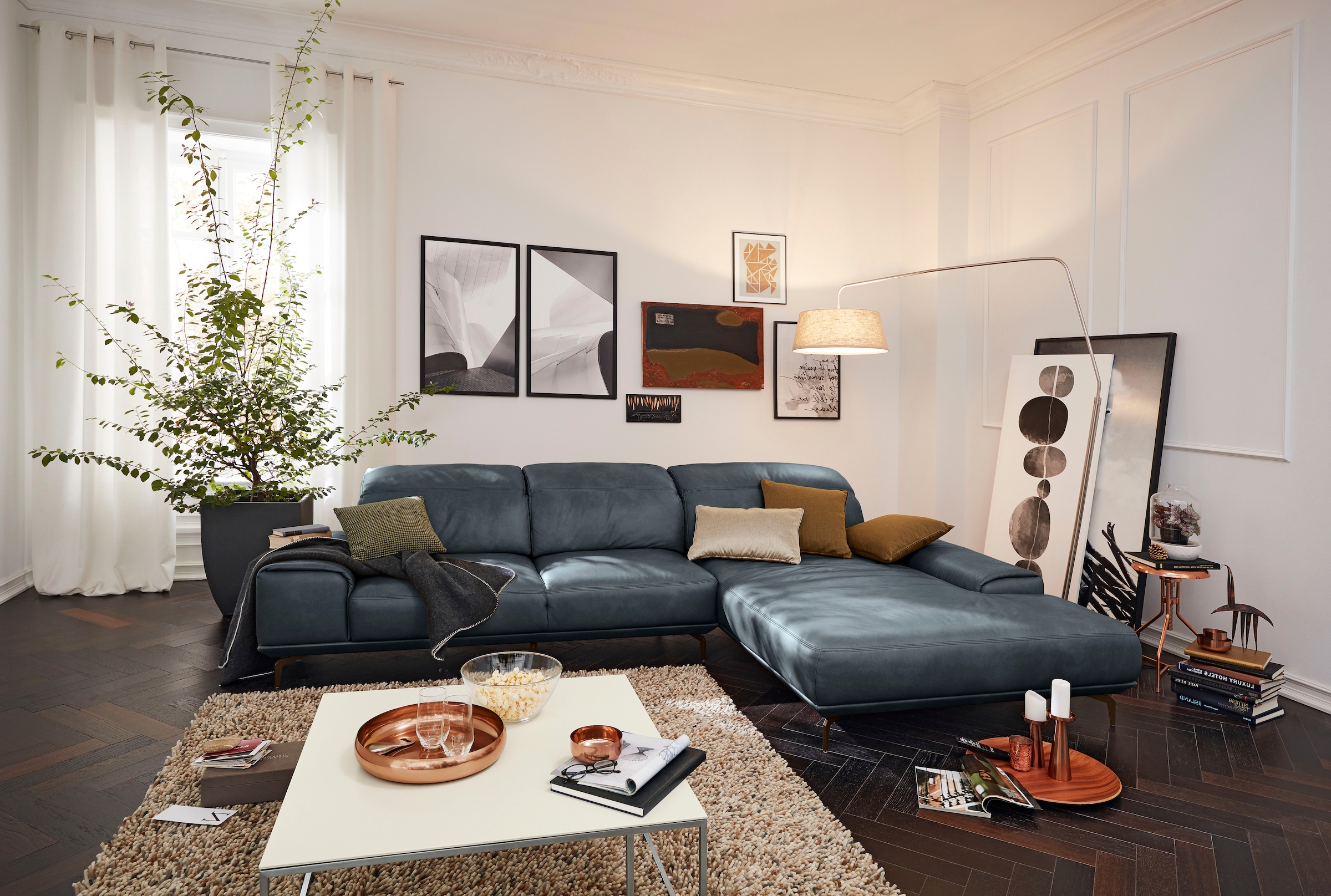 Musterring Wohnlandschaft »MR 2490«, Bronze-Fuß Sitzhöhe 46cm, wahlweise mi günstig online kaufen