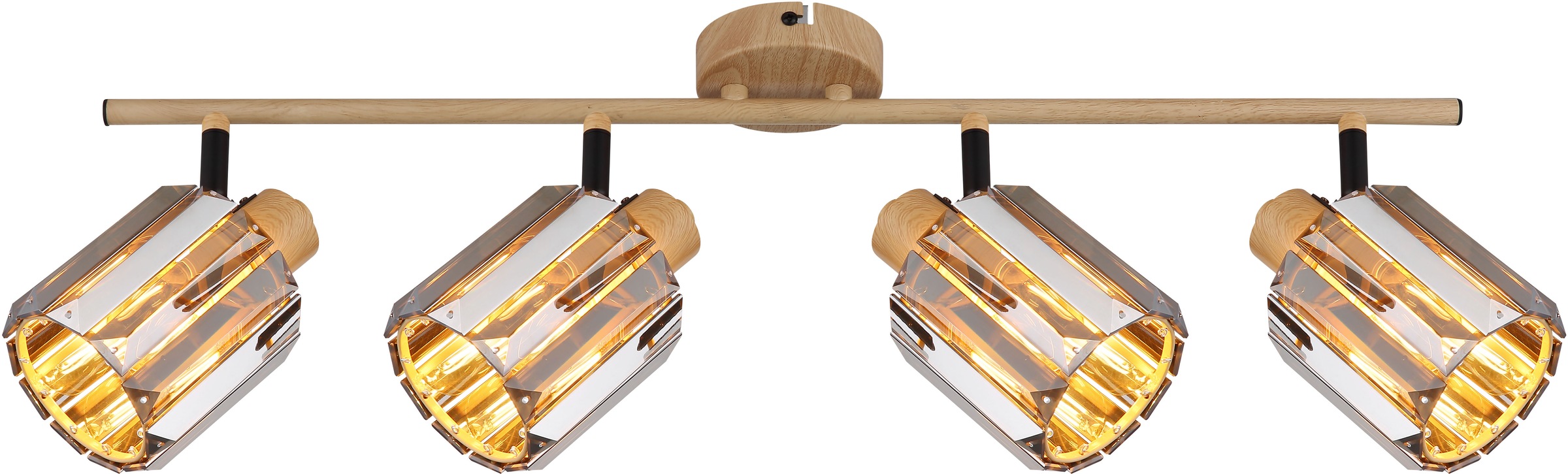 NOWA LED Deckenstrahler »RUN«, 4 flammig, Leuchtmittel E14 | ohne Leuchtmittel, geeignet für E14-Fassung, Abmessungen 640x90x150 mm