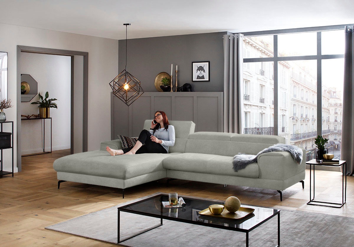 W.SCHILLIG Ecksofa "piedroo, Designsofa mit tollem Sitzkomfort, L-Form", Ko günstig online kaufen