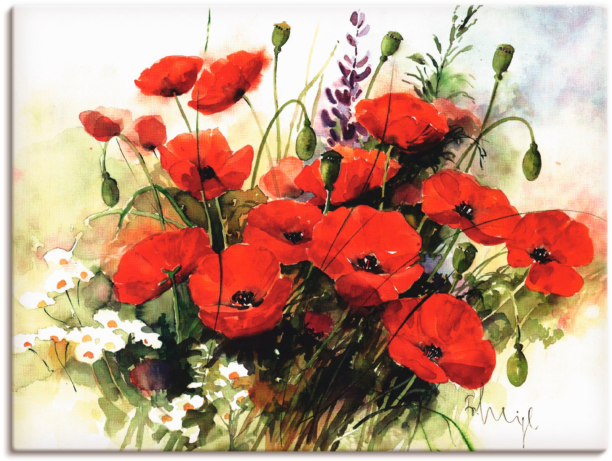 Artland Wandbild »Blumen Zusammenstellung III« Blumen 1 Stk. tlg. als Leinw günstig online kaufen