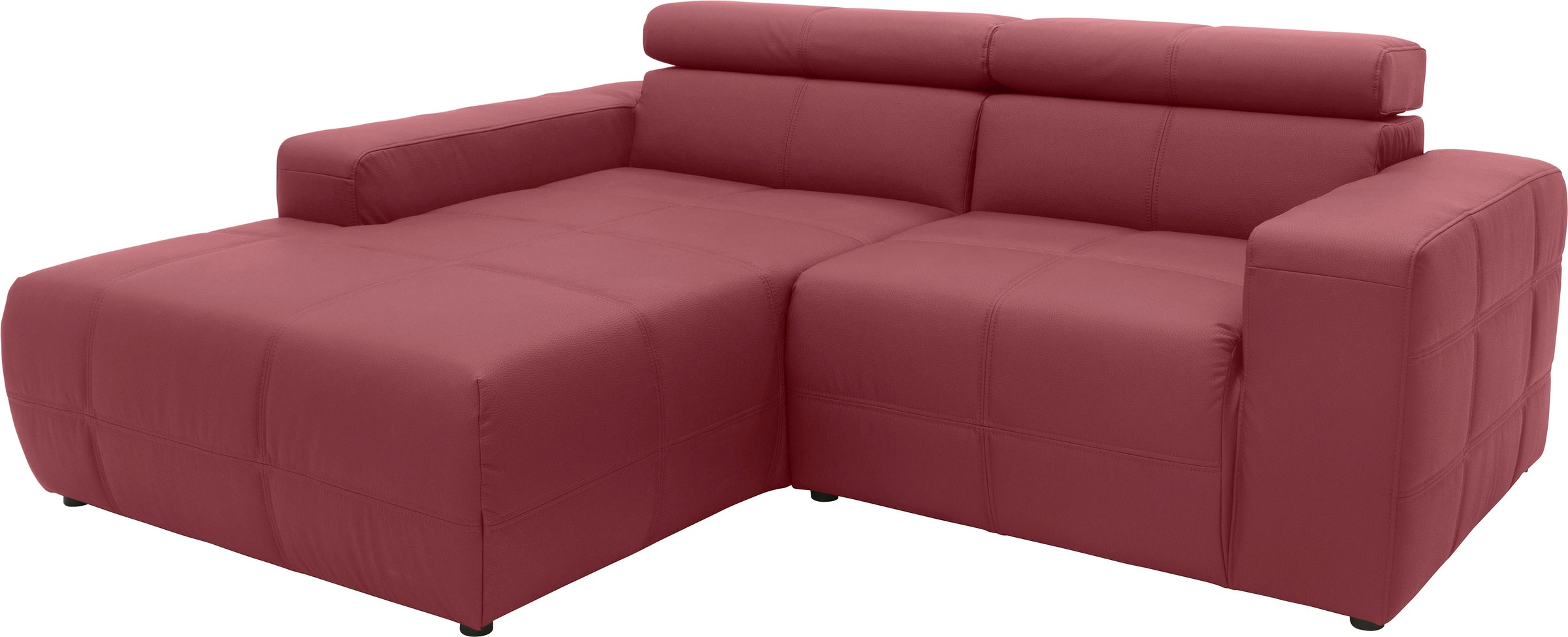 DOMO collection Ecksofa »Brandon, inkl. Kopfteilverstellung, B/T/H: 214/100 günstig online kaufen
