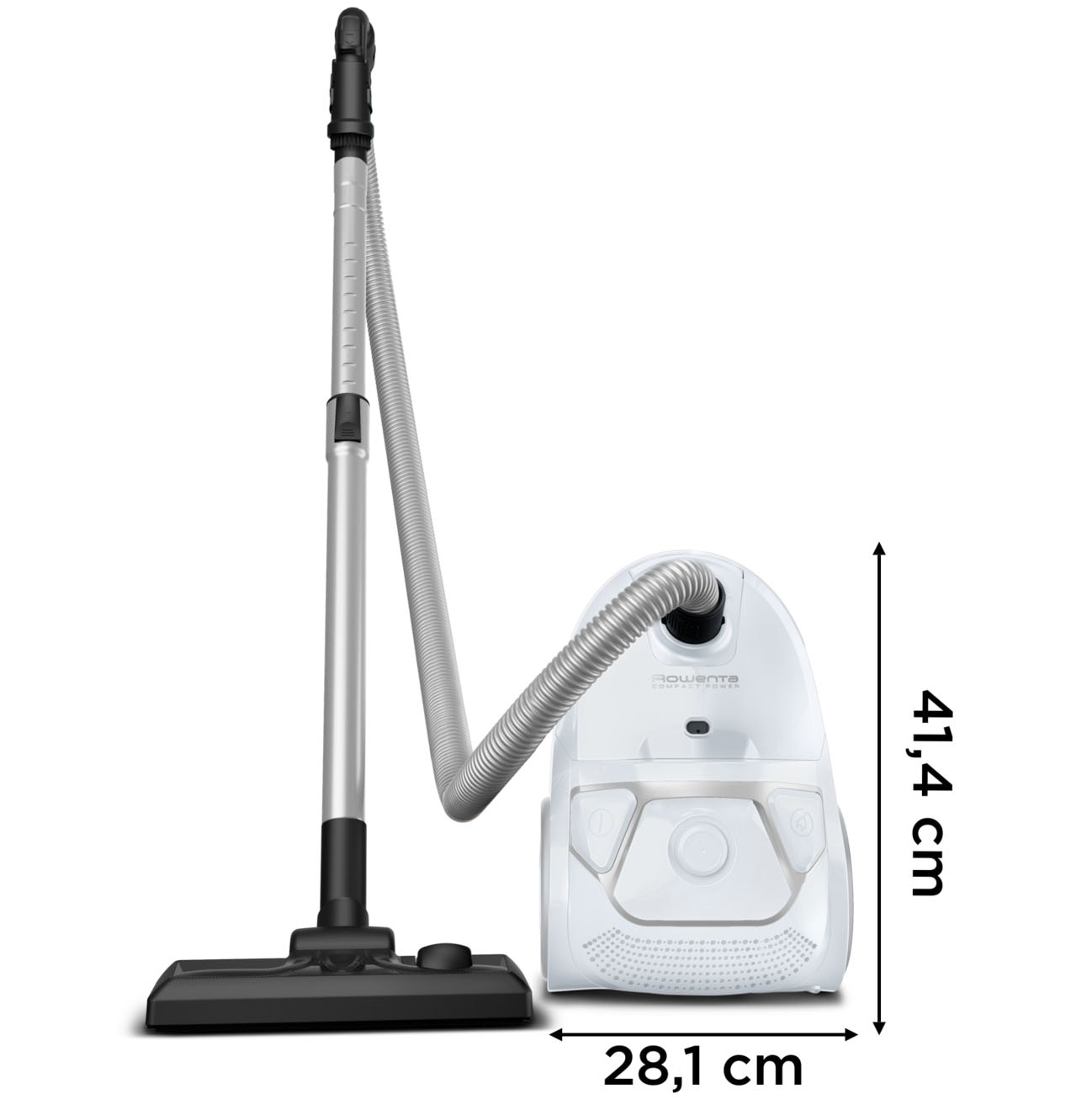 Rowenta Bodenstaubsauger »Compact Power Parkett, mit Beutel, starke Saugkraft, kompaktes Design«, 900 W, mit Beutel, 99,98% Filtrierung, Hygiene+ Beutelwechselsystem, RO3957