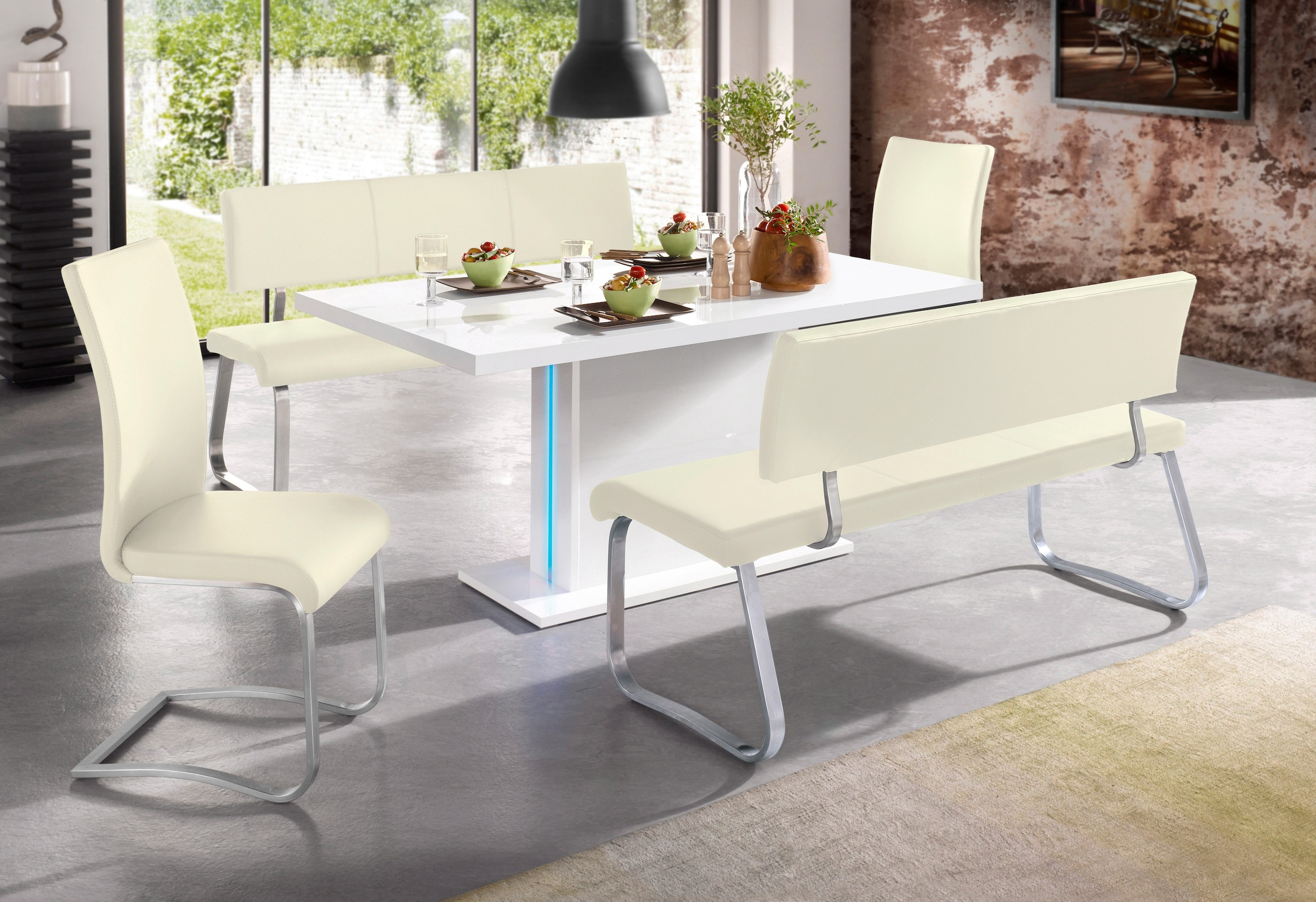 MCA furniture Polsterbank »Arco«, belastbar bis 280 Kg, Echtleder, in verschiedenen Breiten