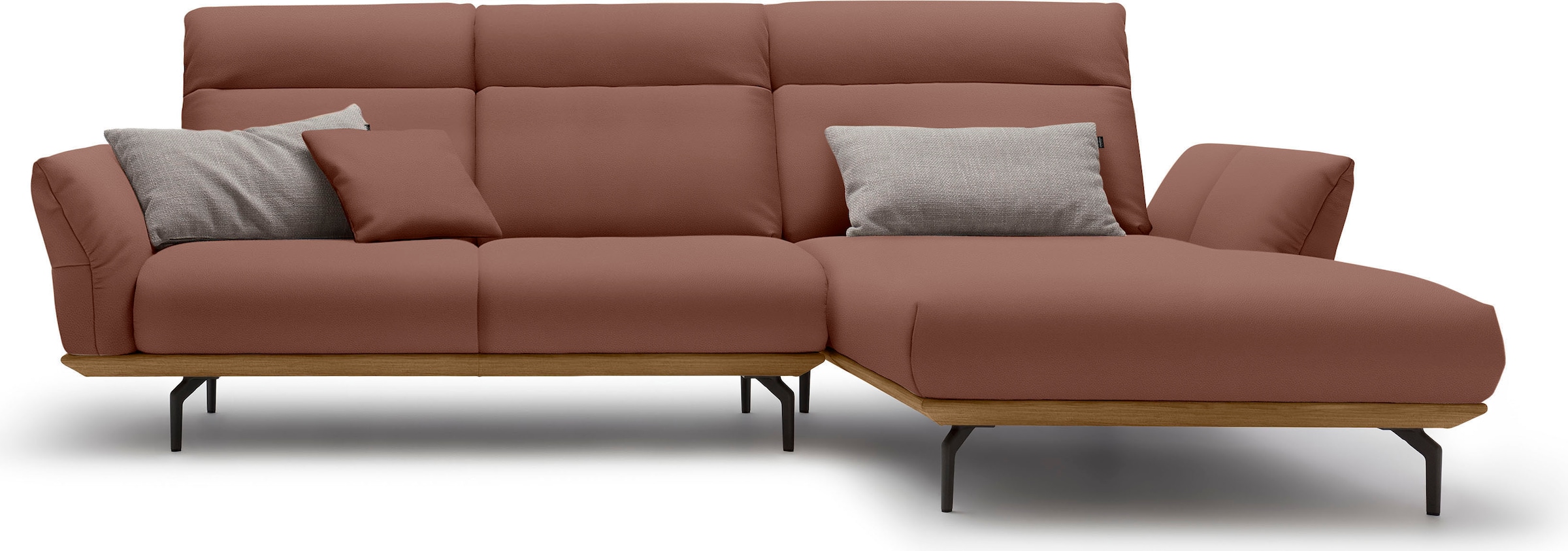 Creation BY ROLF BENZ Ecksofa »CR.460« Sockel in Nussbaum, Winkelfüße in Um günstig online kaufen