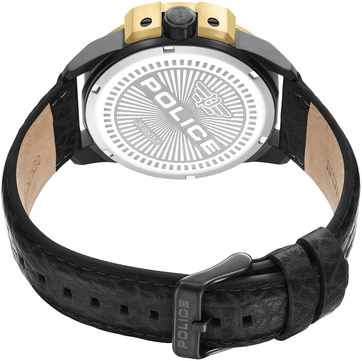 Police Multifunktionsuhr »UNDERLINED«, Quarzuhr, Armbanduhr, Herrenuhr, Lederarmband, analog