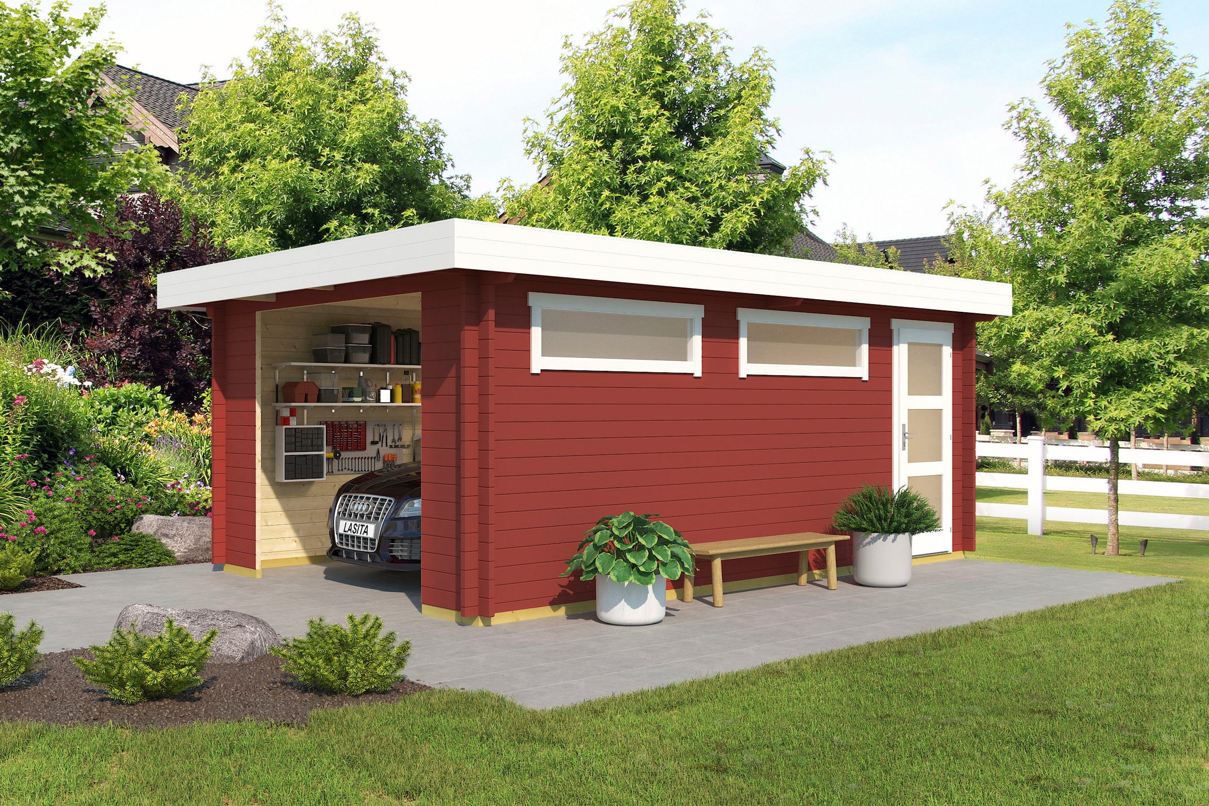 LASITA MAJA Garage »Canberra«, (Mit zusätzliche Eingang) günstig online kaufen