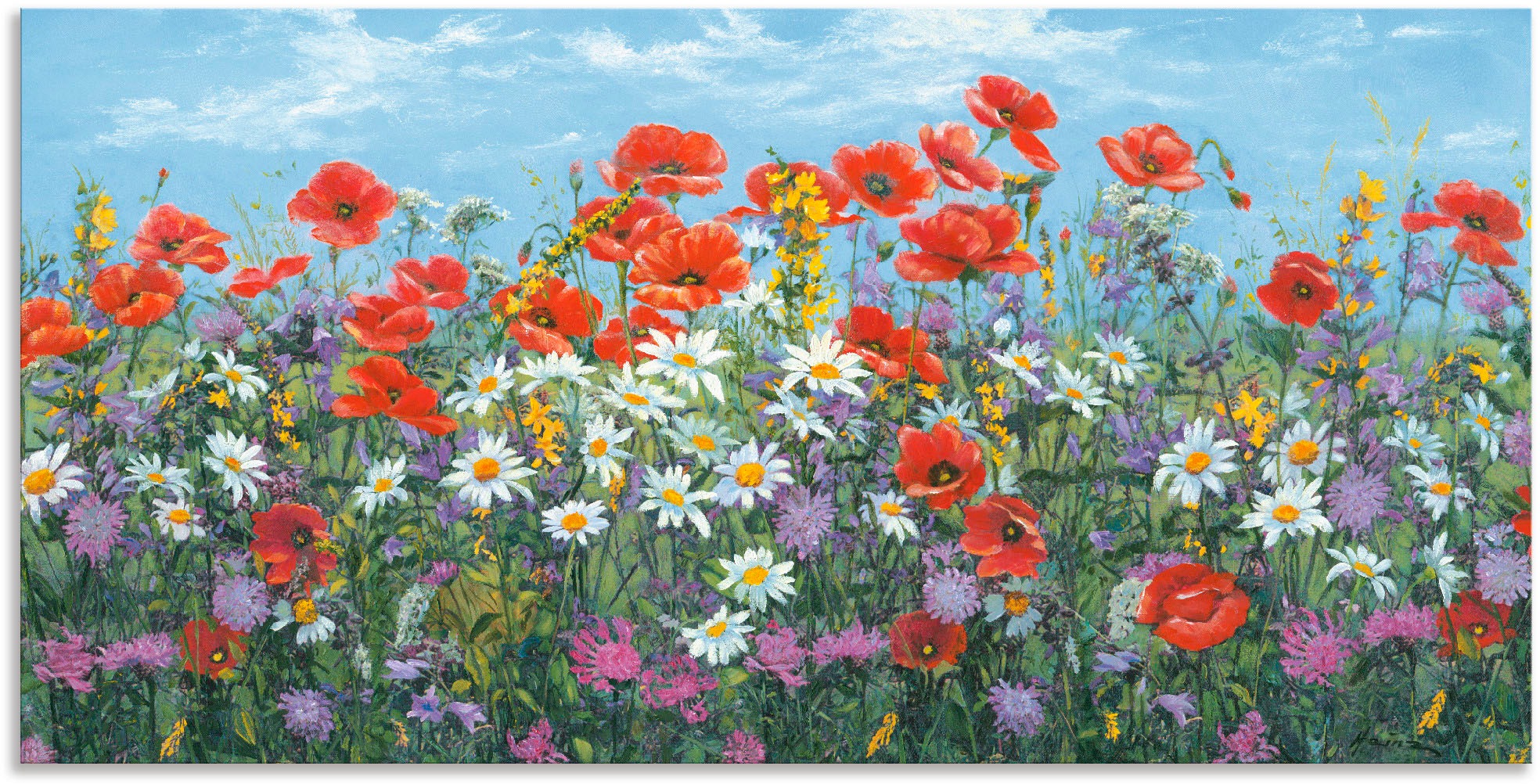 bestellen Alubild, in online als Wandbild Blumenwiese, Leinwandbild, (1 Größen Poster versch. St.), oder »Almwiese«, Artland Wandaufkleber