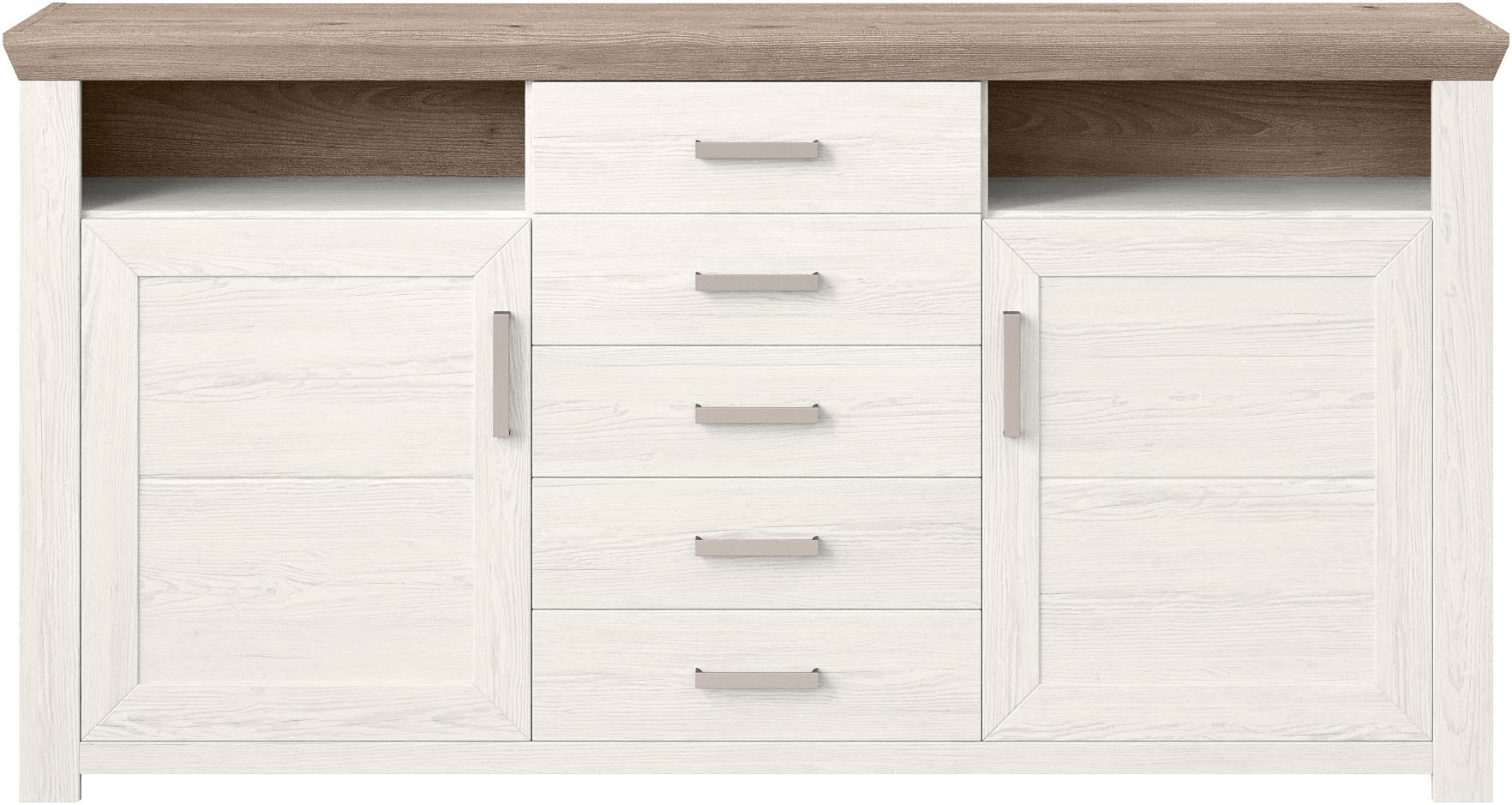 set one by Musterring Sideboard »York«, Typ 55, mit viel Stauraum, im Landhaus-Stil, B 184 x H 95 cm