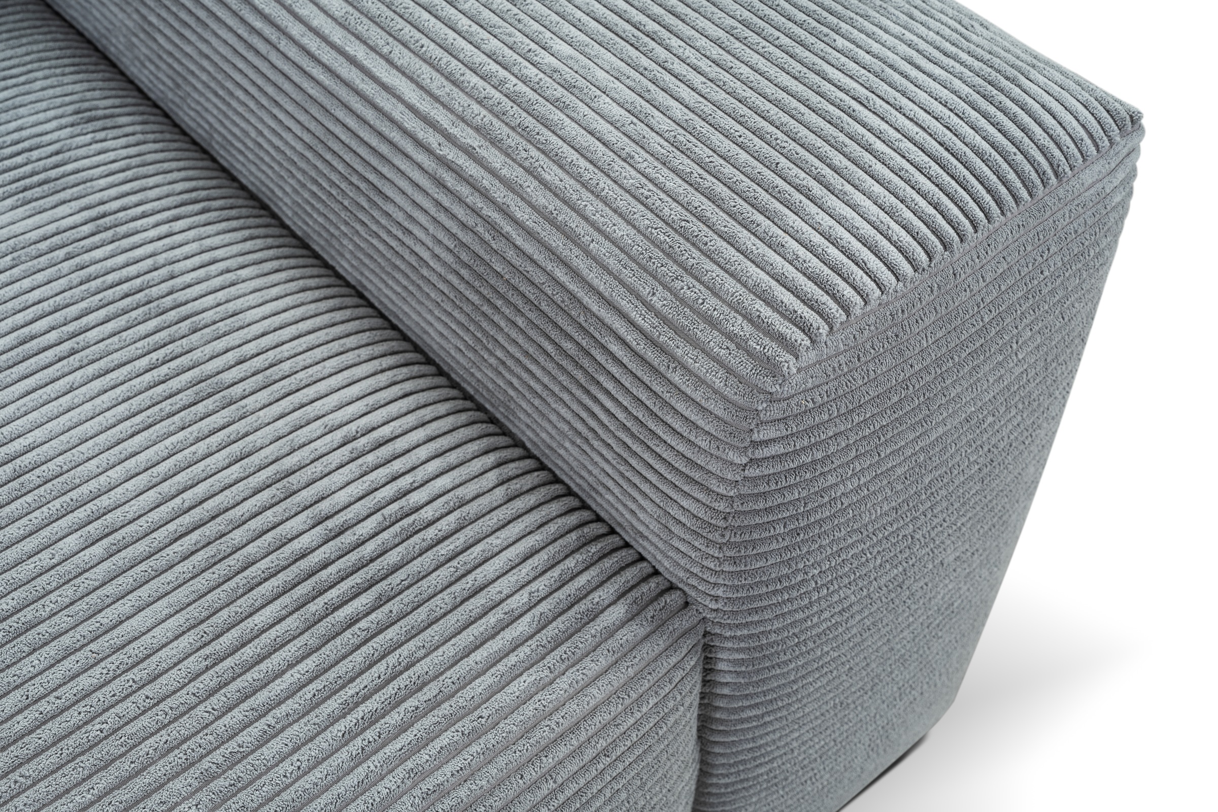 WERK2 Ecksofa »Zeus-L modern und zeitlos, Breite 253cm, bequemes Sofa«, Curvy Trend Ecksofa mit urbaner Optik