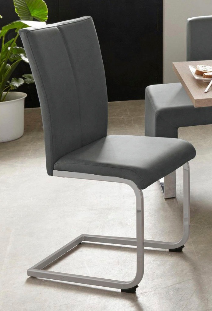 Home affaire Freischwinger »Alex«, (Set), 2 St., Kunstleder LOOK, Stuhl belastbar bis 120 Kg, Gestell im Chrom-Look