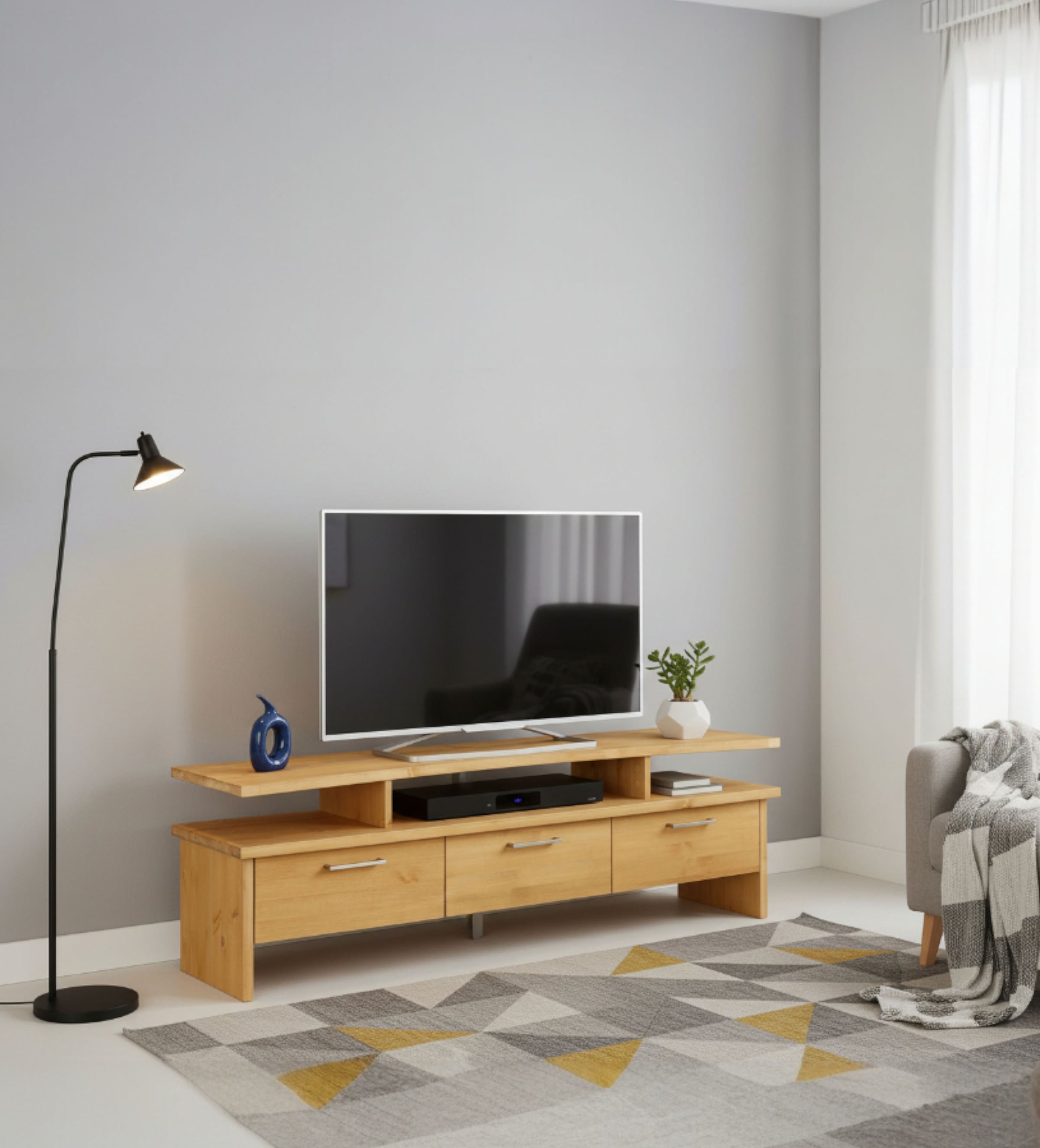 Home affaire TV-Board »Ixo« Breite 148 cm, mit 3 Schubladen, aus masiver Kiefer, FSC®