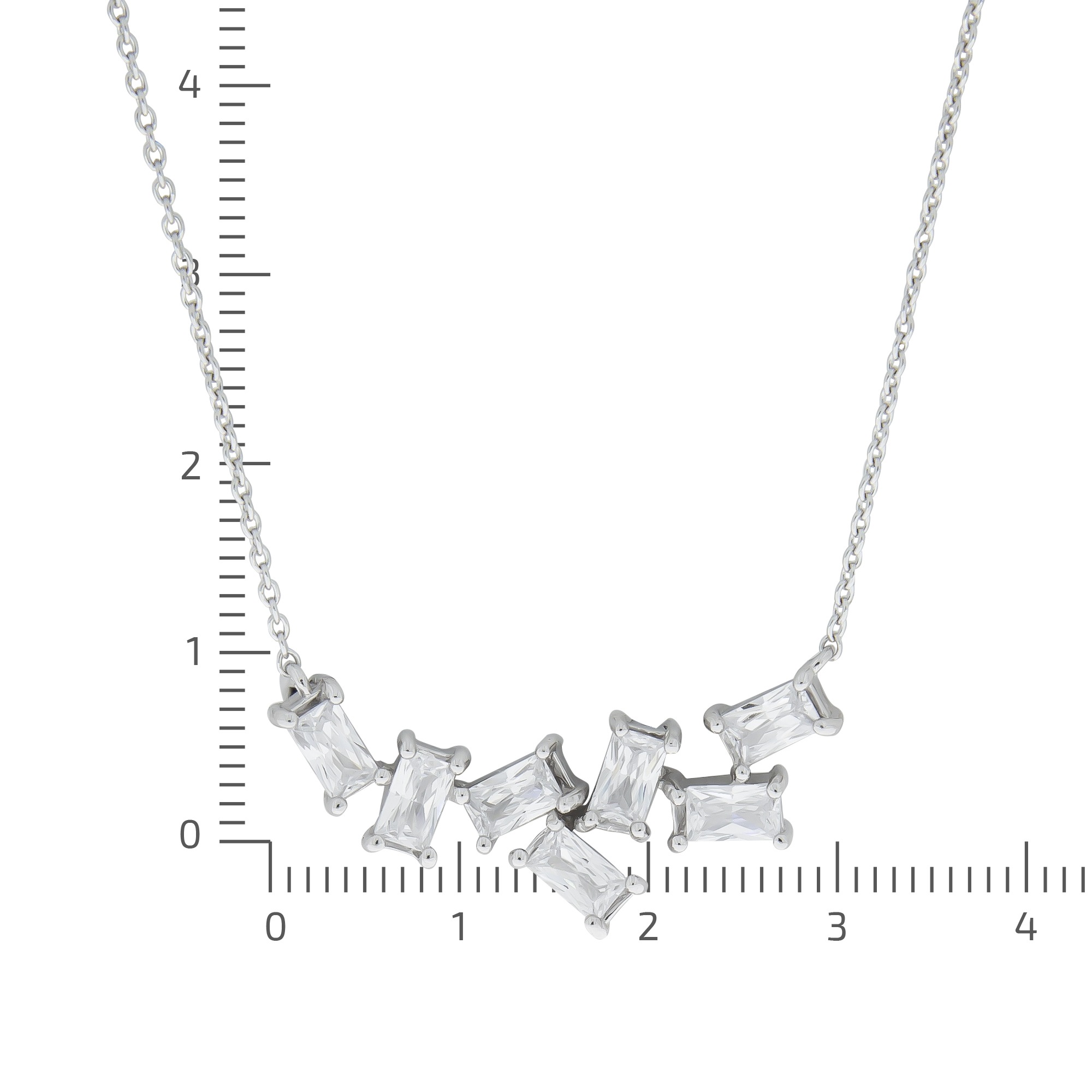 Zeeme Collierkettchen »925 Silber rhodiniert Zirkonia«