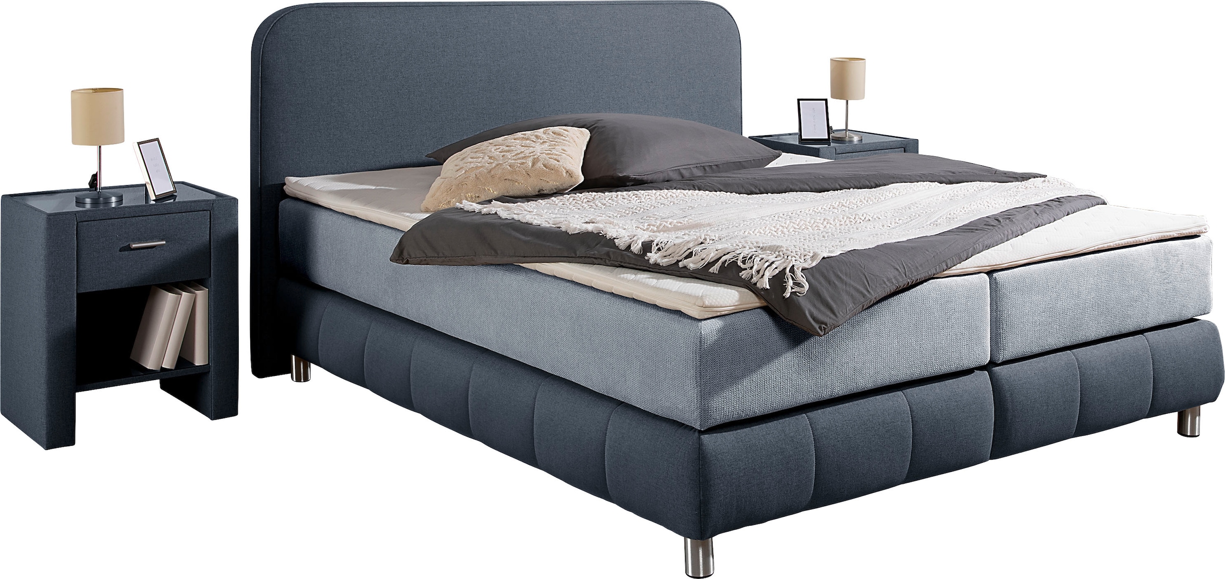 Home affaire Boxspringbett »Cesson, in verschiedenen Breiten«, inkl. Topper günstig online kaufen