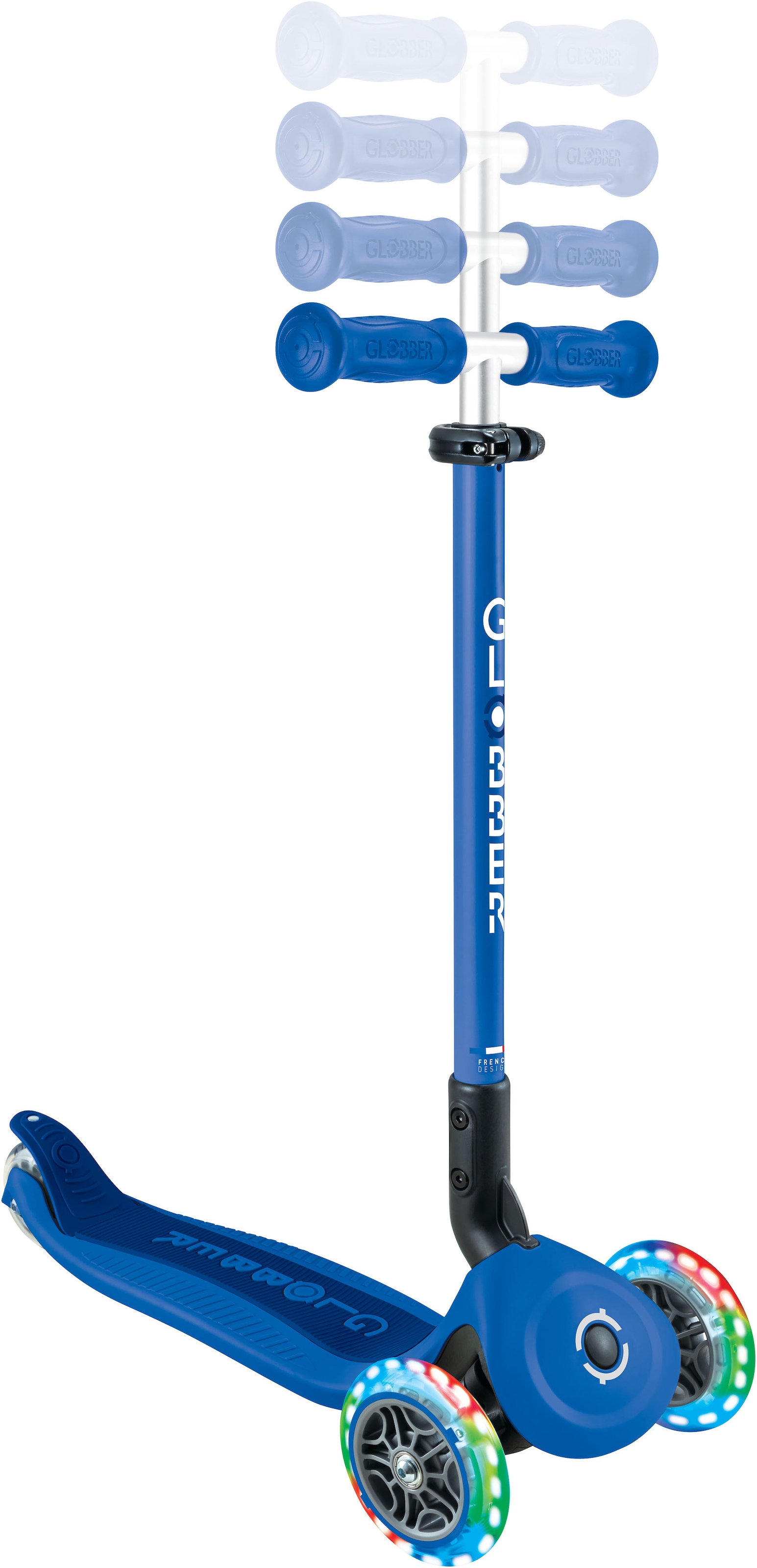 Globber Tretroller »GO-UP ACTIVE LIGHTS mit Leuchtrollen« Dreirad, Laufrad und Scooter