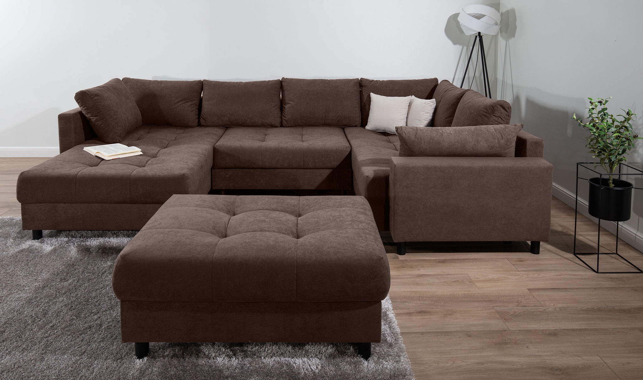 COLLECTION AB Wohnlandschaft »Toni U-Form mit Armlehne« inkl. Hocker und Zi günstig online kaufen