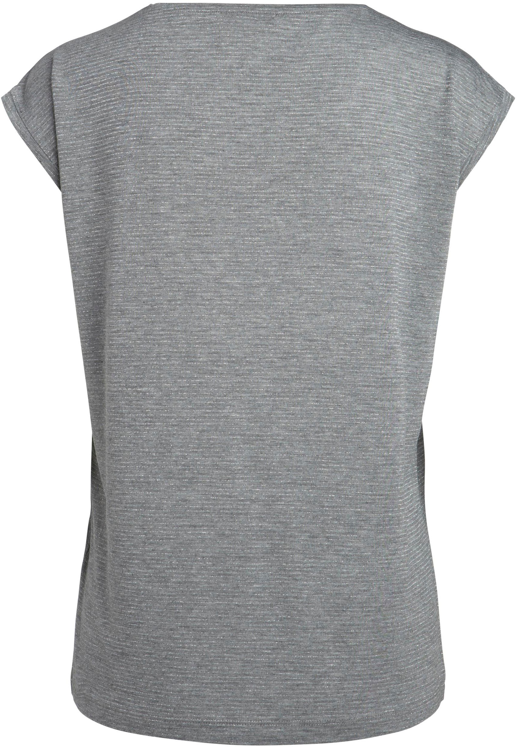 pieces T-Shirt »PC BILLO« mit Glitzerstreifen