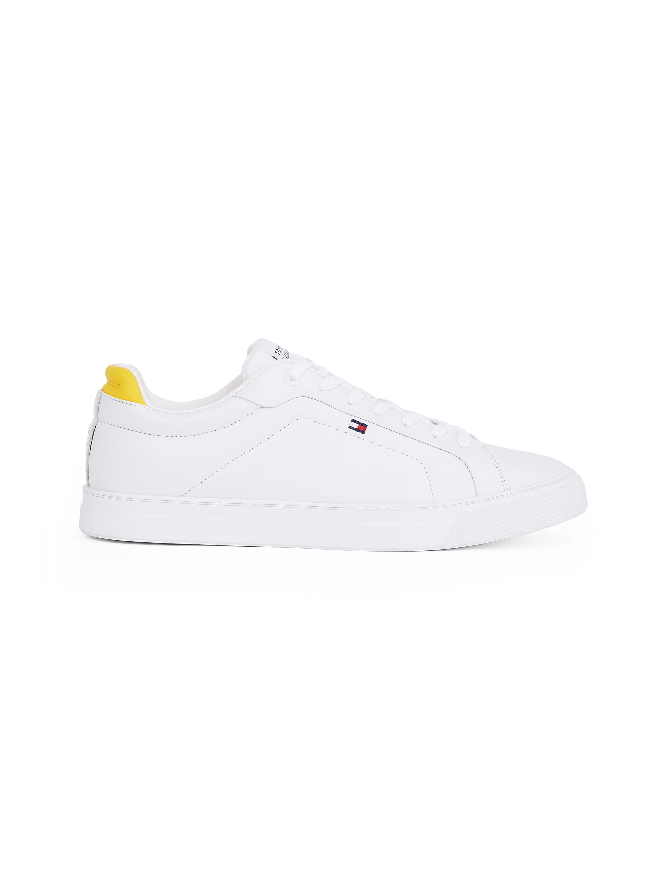 Tommy Hilfiger Sneaker »ICON COURT PINPERF LTH«, Freizeitschuh, Halbschuh, Schnürer mit weich gepolstertem Schaftrand