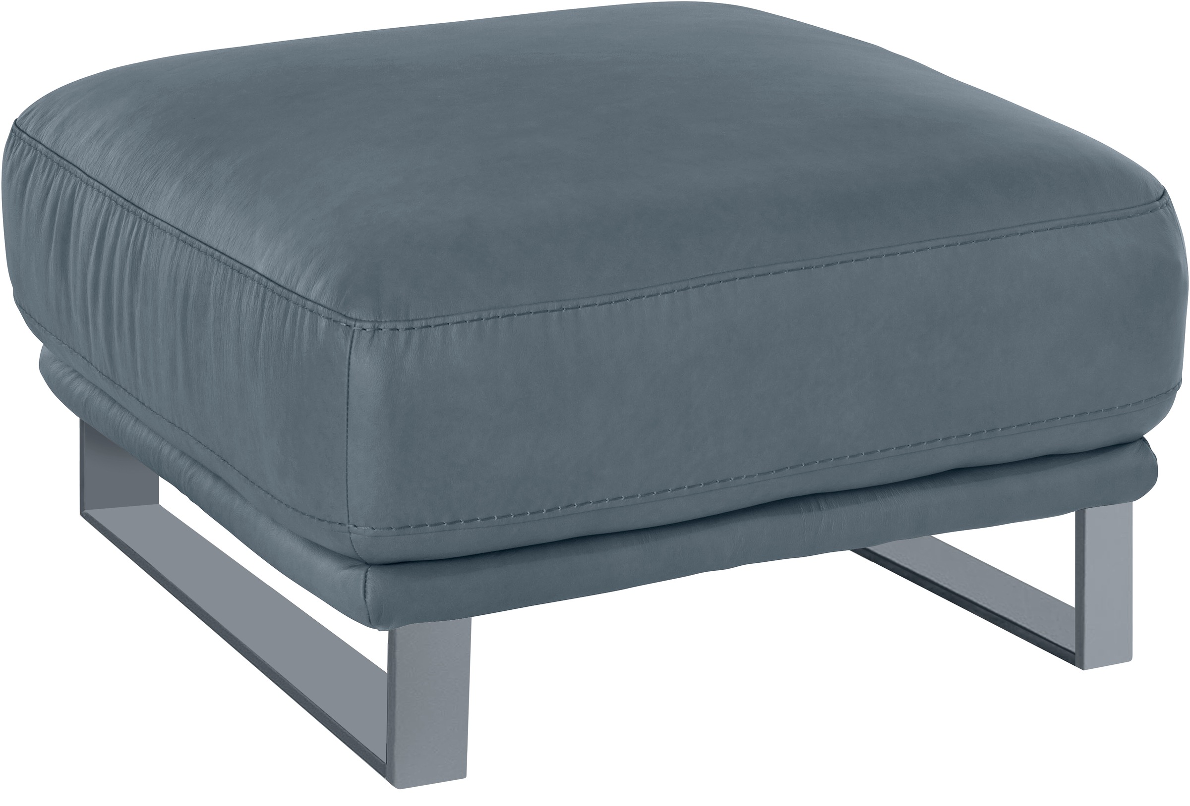 W.SCHILLIG Hocker »montanaa«, mit Metallkufen in Silber matt, Breite 71 cm
