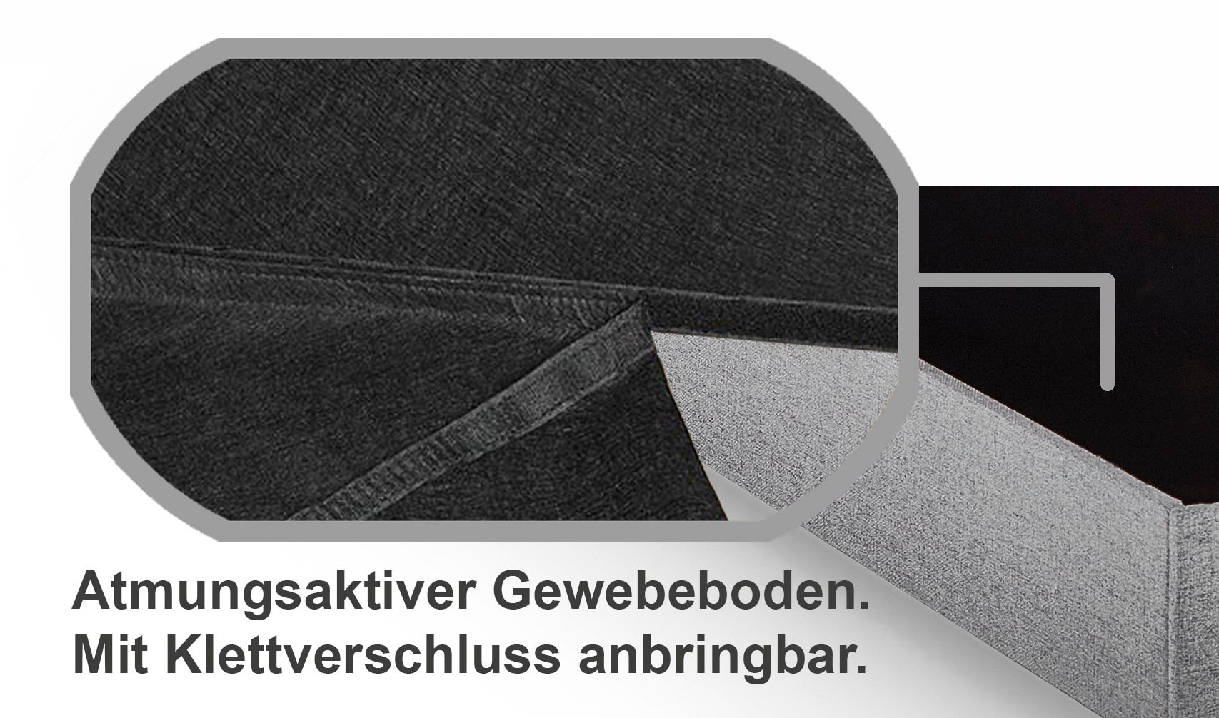 Home affaire Boxbett »Oyré inkl. Bettkasten, Topper und 2 gratis Kissen, 180x200 cm« mit Holzfüße in eichefarben