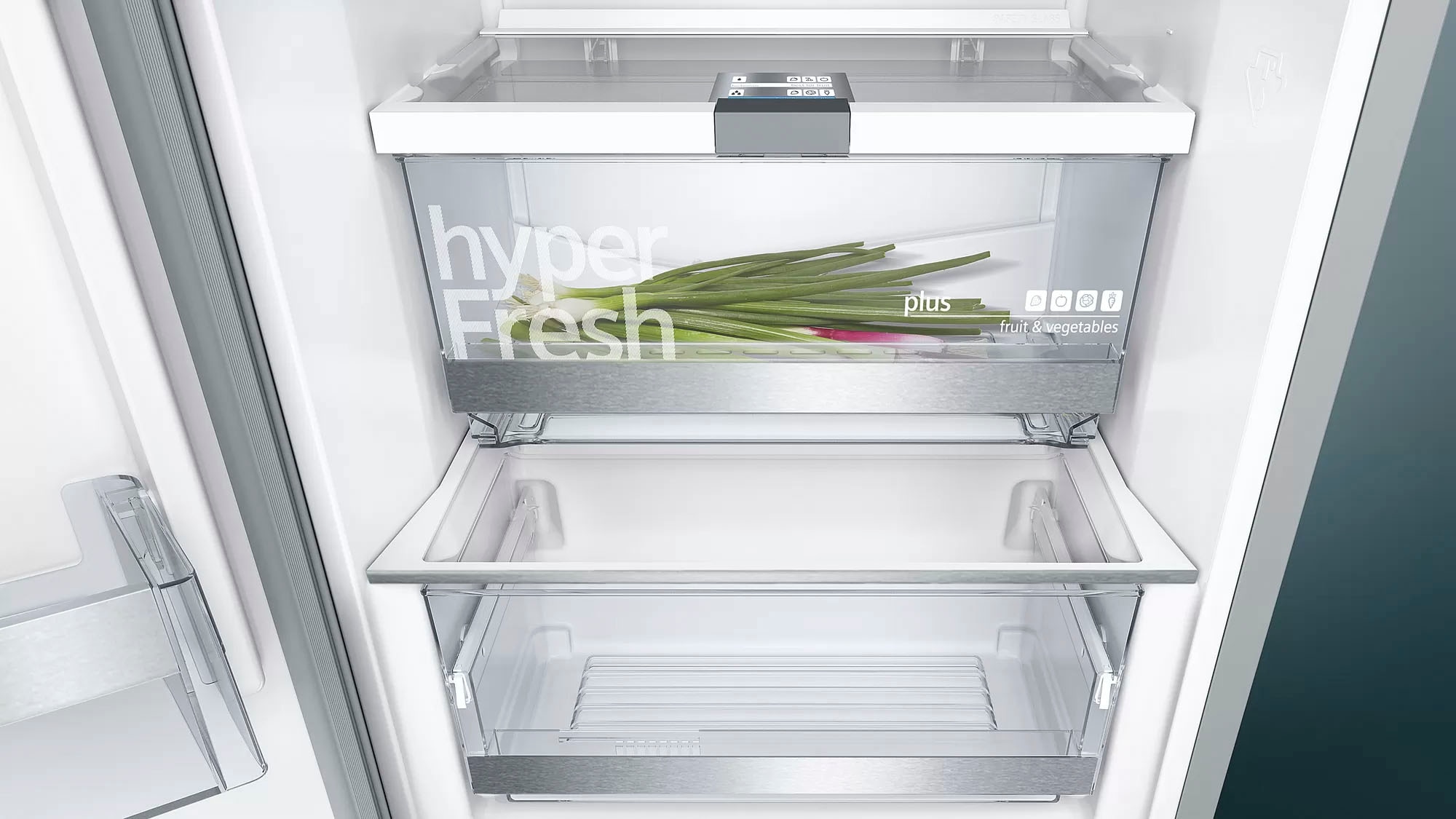 SIEMENS European Side-by-Side iQ500, 186 cm hoch, 120 cm breit, mit Flaschenregal-Schnellkühlfunktion-höhenverstellbare Füße-Umluftkühlung