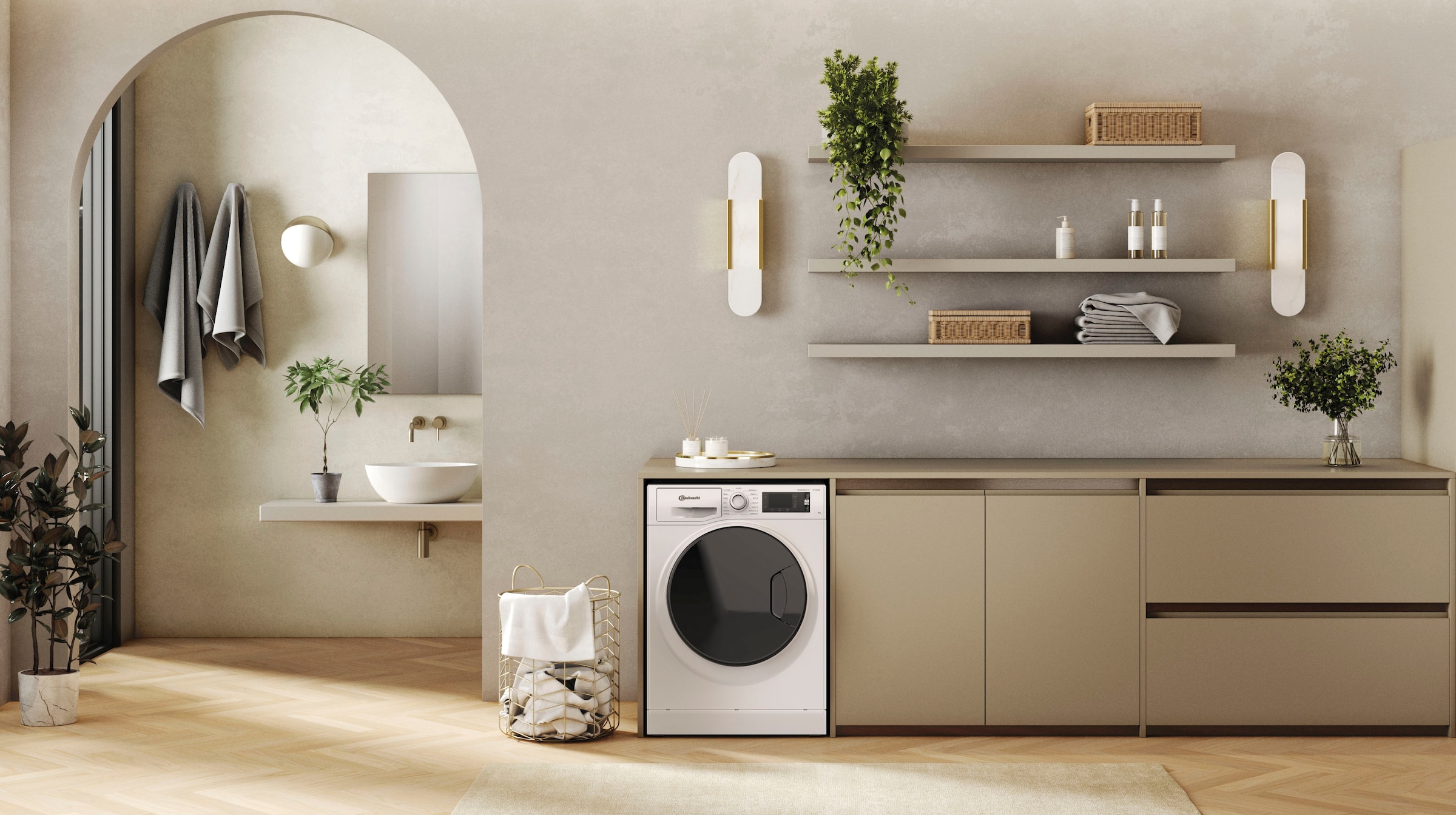 BAUKNECHT Waschmaschine »WM Elite 9AA«, 9 kg, 1400 U/min, Active Care Color+